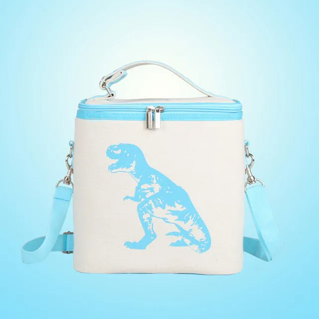 Dinosaur Thermal Insulated Cooler  School Lunch Box Bag Carry Tote