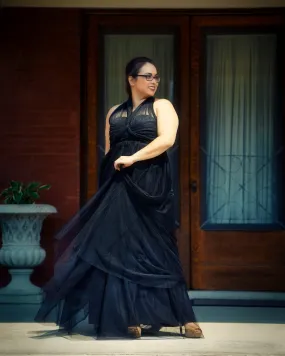Double Tulle Calista Black Infinity Maxi