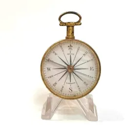 Early Nineteenth Century Gilt Pocket Compass by Robert Brettel Bate London