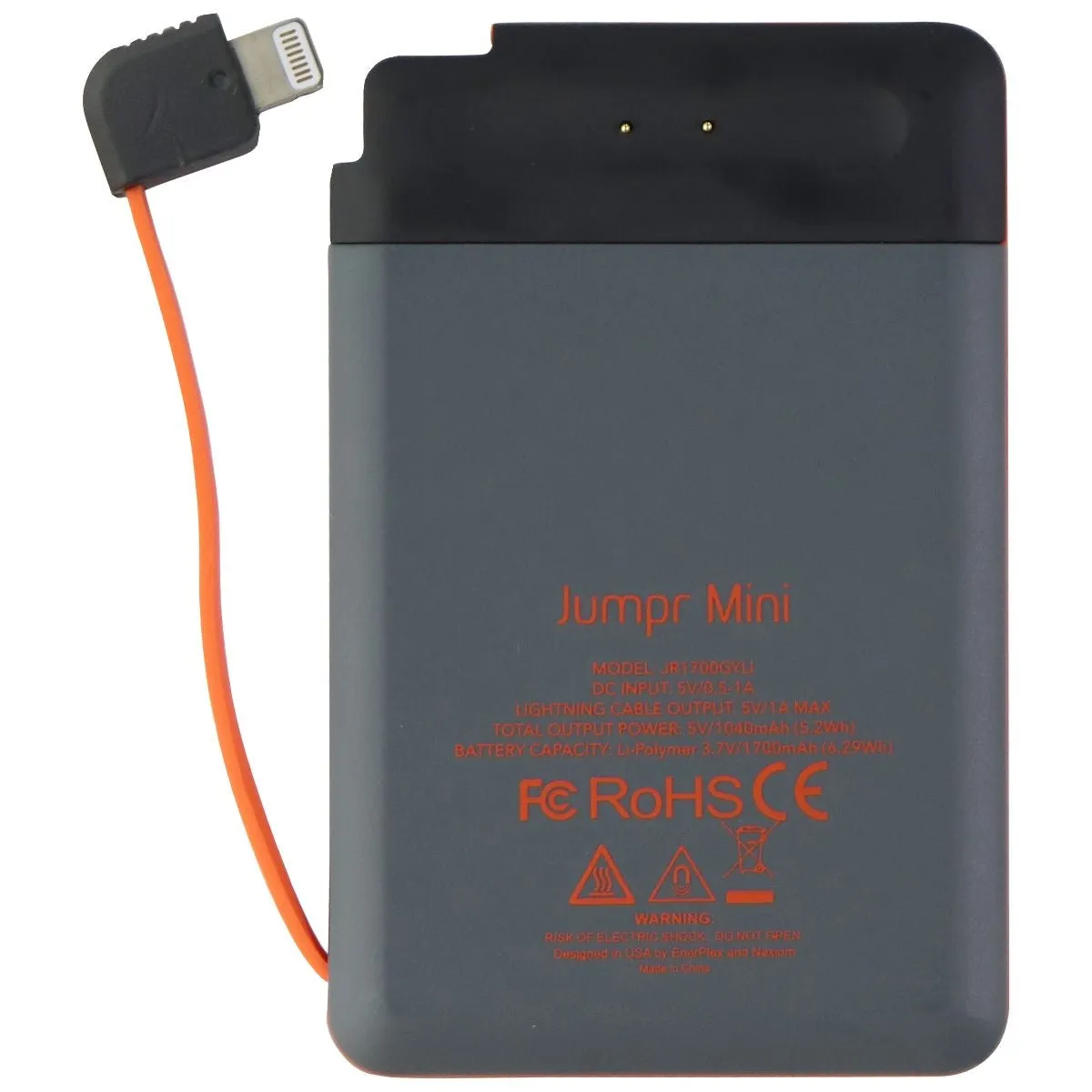 EnerPlex Jumpr 1700 mAh Mini-L Power Bank for iPhones, iPods and iPads