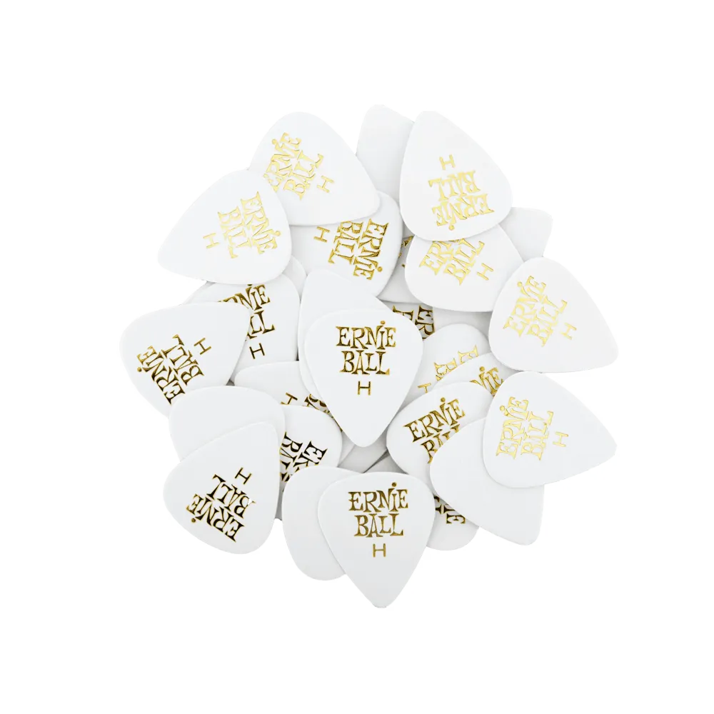 Ernie Ball 9121EB Heavy White Picks, Bag of 144
