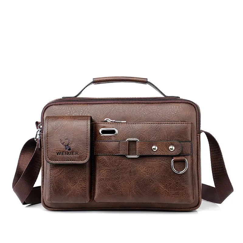 Executive Classic Leather Messenger Bag