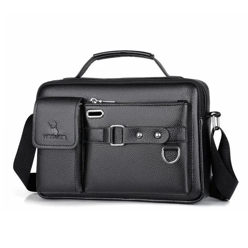 Executive Classic Leather Messenger Bag