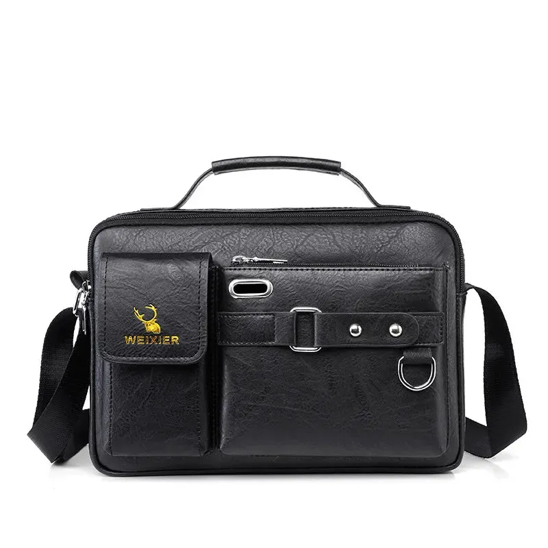 Executive Classic Leather Messenger Bag