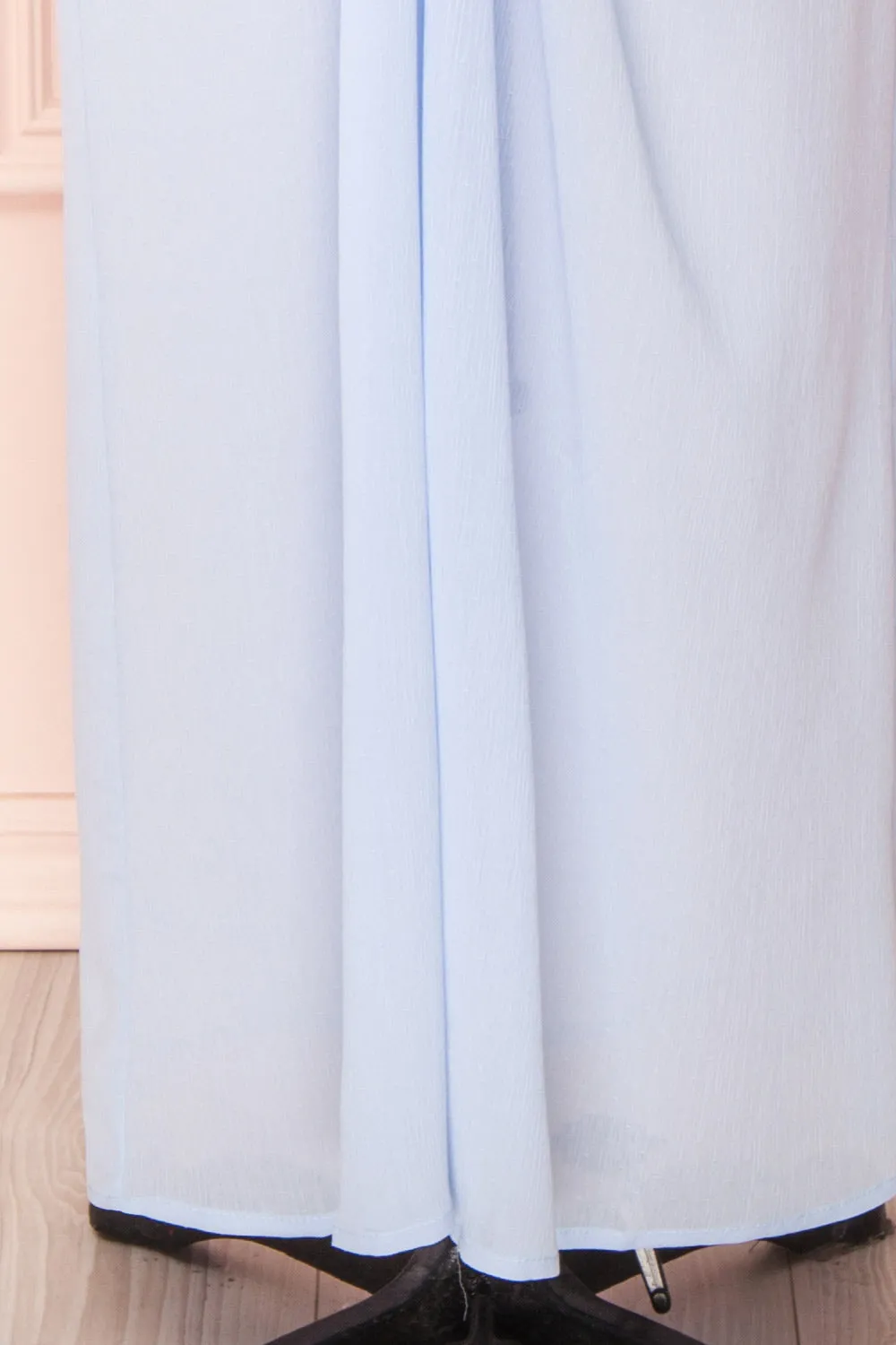Fatost | Blue Knotted Maxi Dress w/ Slit