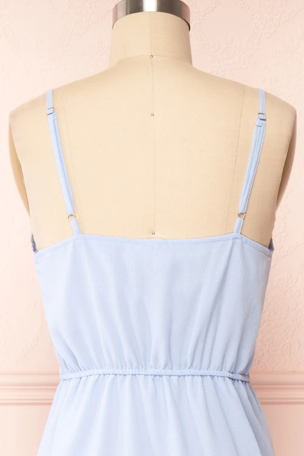 Fatost | Blue Knotted Maxi Dress w/ Slit