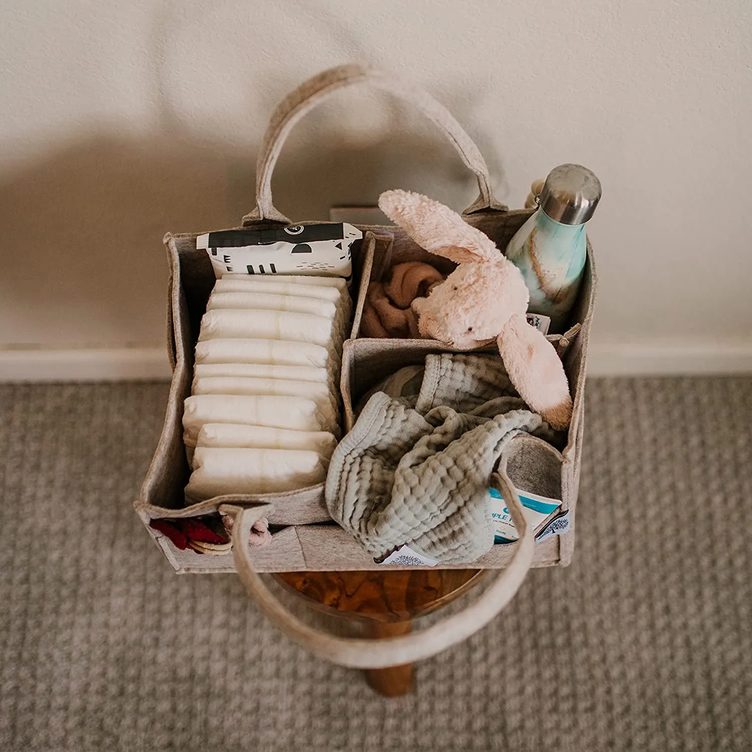 Felt Diaper Caddy Organiser Bag