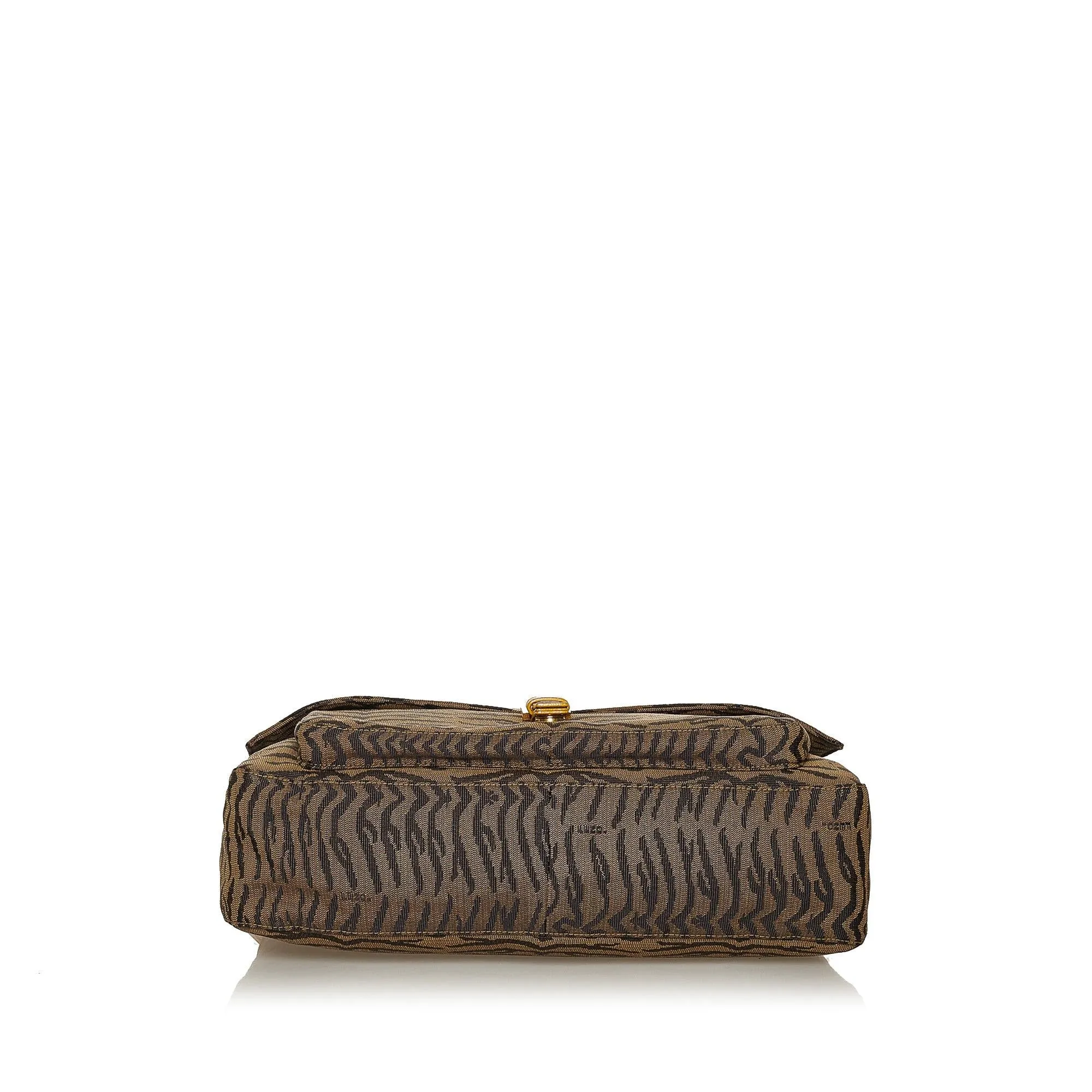 Fendi Tiger Print Canvas Shoulder Bag (SHG-28562)