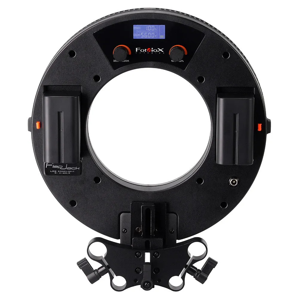 Fotodiox Pro FlapJack LED Beauty Ringlight C-318RLS Bicolor Edge Light - 10in Round Ultra-thin, Ultrabright, Dual Color LED Photo/Video Ring Light Light Kit