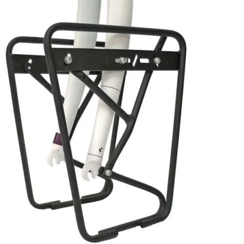 Front Push Lowrider Alloy Bike Pannier Rack Bicycle Luggage Carrier Black
