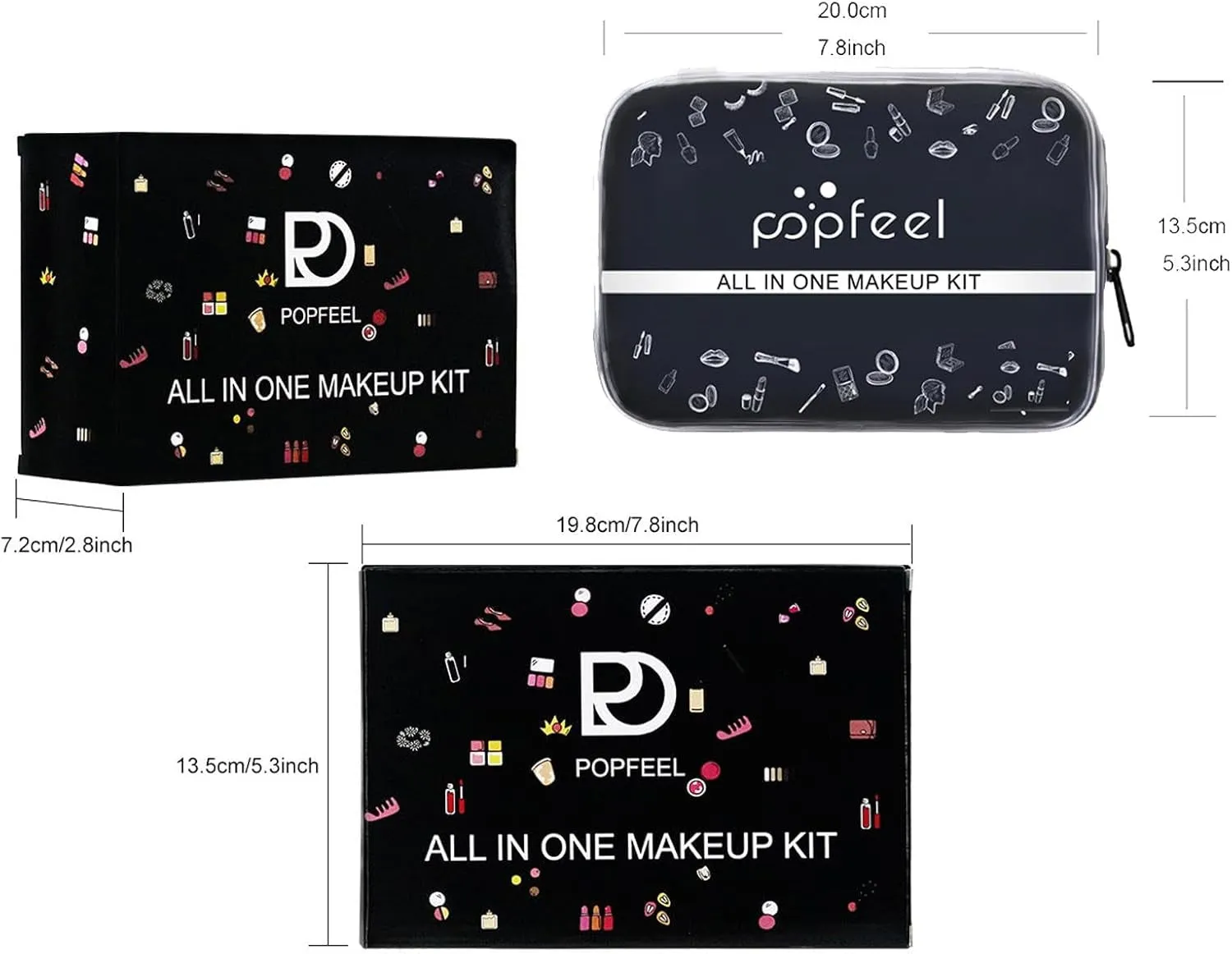 Full Face Makeup Set | /Set Travel Make-Up Palette | Multipurpose Cosmetic Set Makeup Kits Travel Professional Makeup Kit