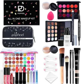 Full Face Makeup Set | /Set Travel Make-Up Palette | Multipurpose Cosmetic Set Makeup Kits Travel Professional Makeup Kit