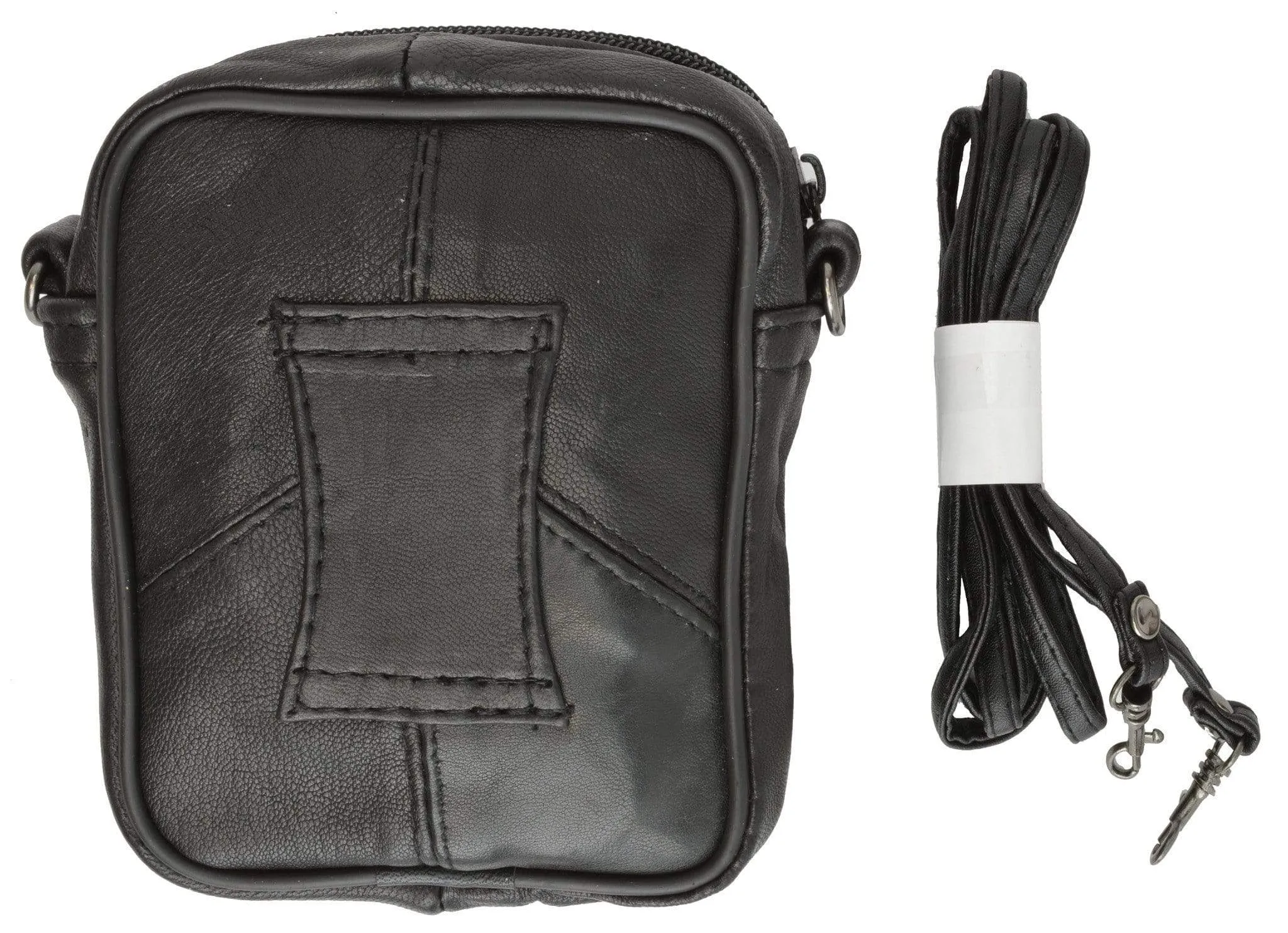 Genuine Leather Mini Organizer with Cellphone Holder With Shoulder Strap 101 (C)