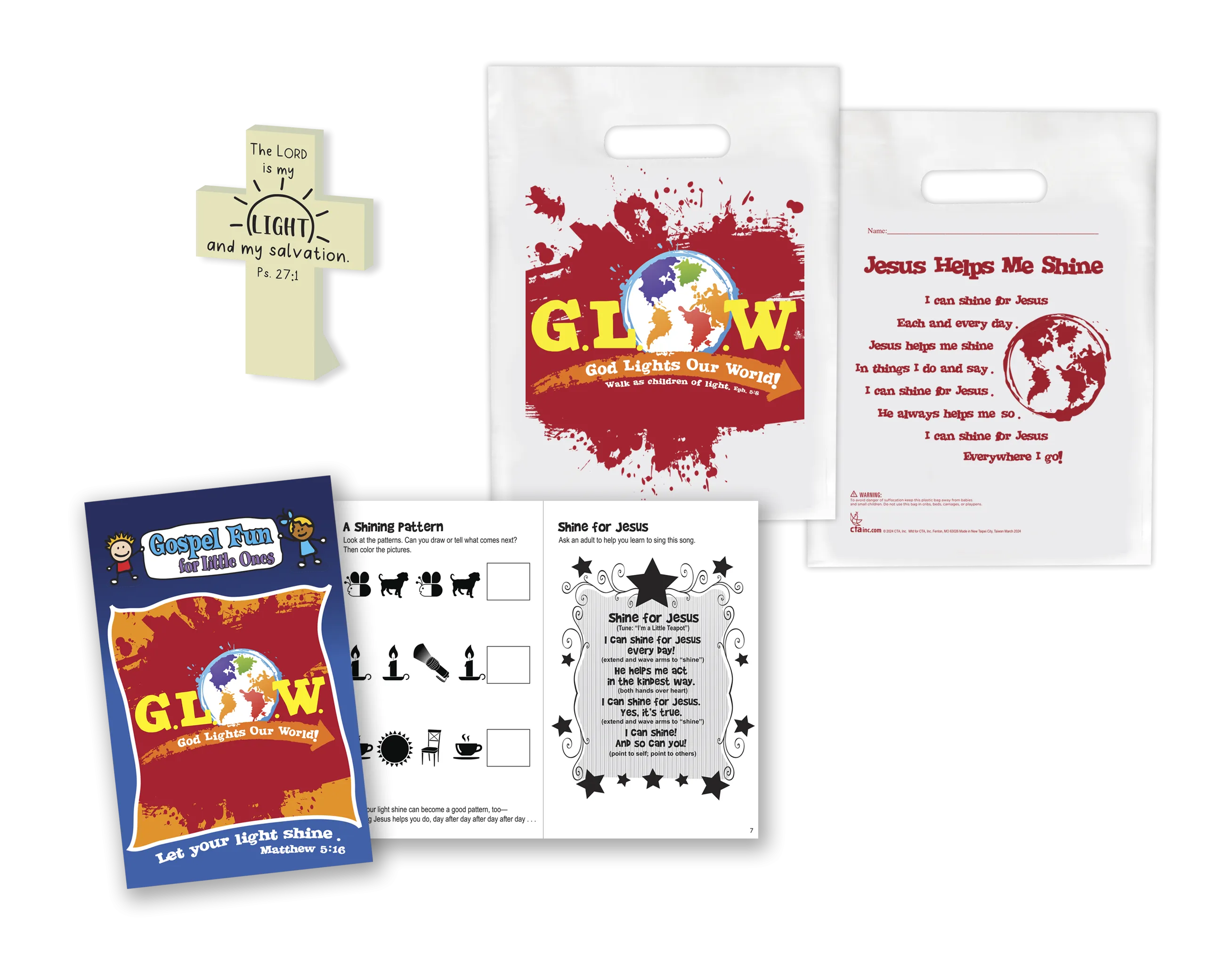 Gospel Fun Book Set - G.L.O.W. God Lights Our World