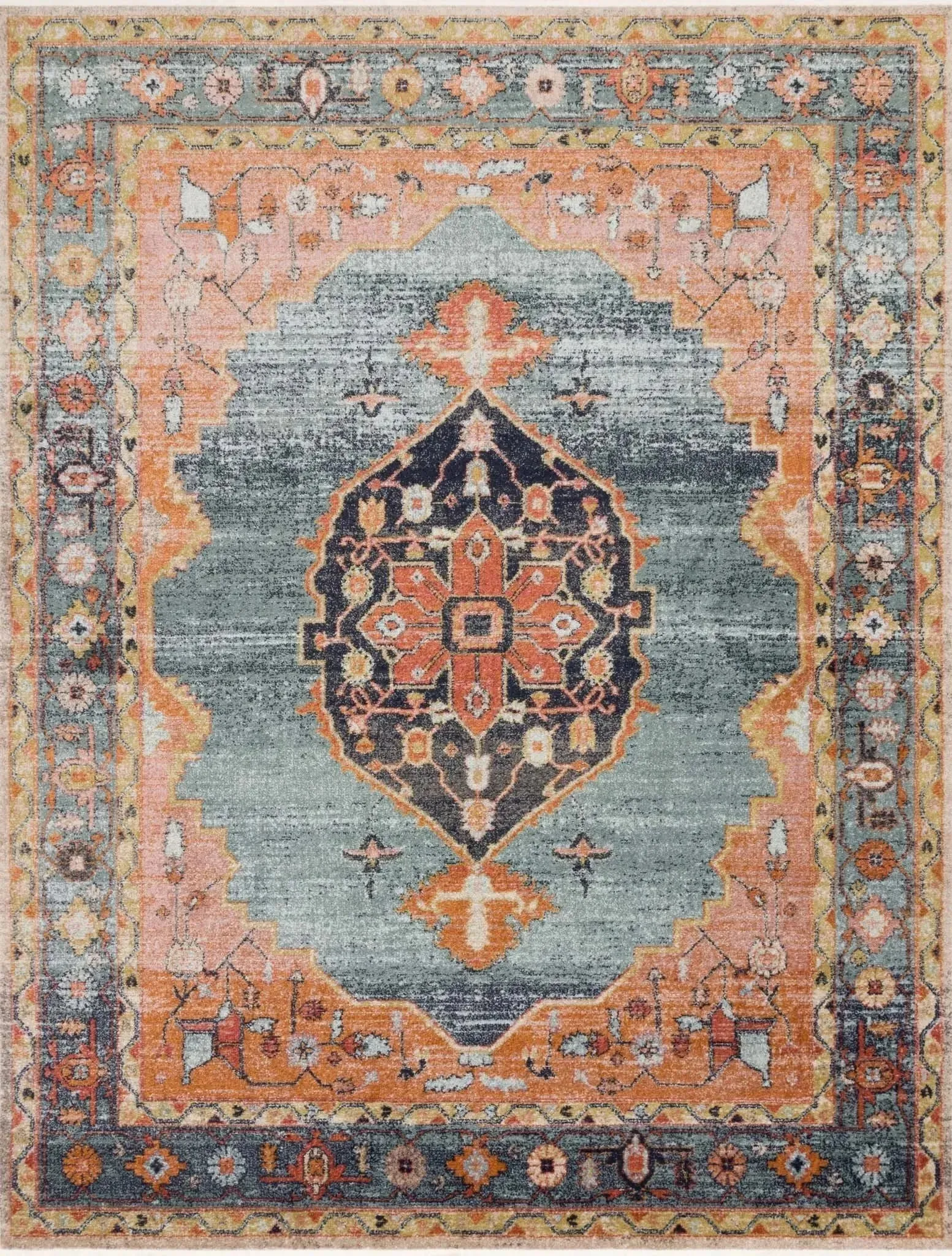 Graham by Magnolia Home GRA-02 Blue/Sunrise Rug