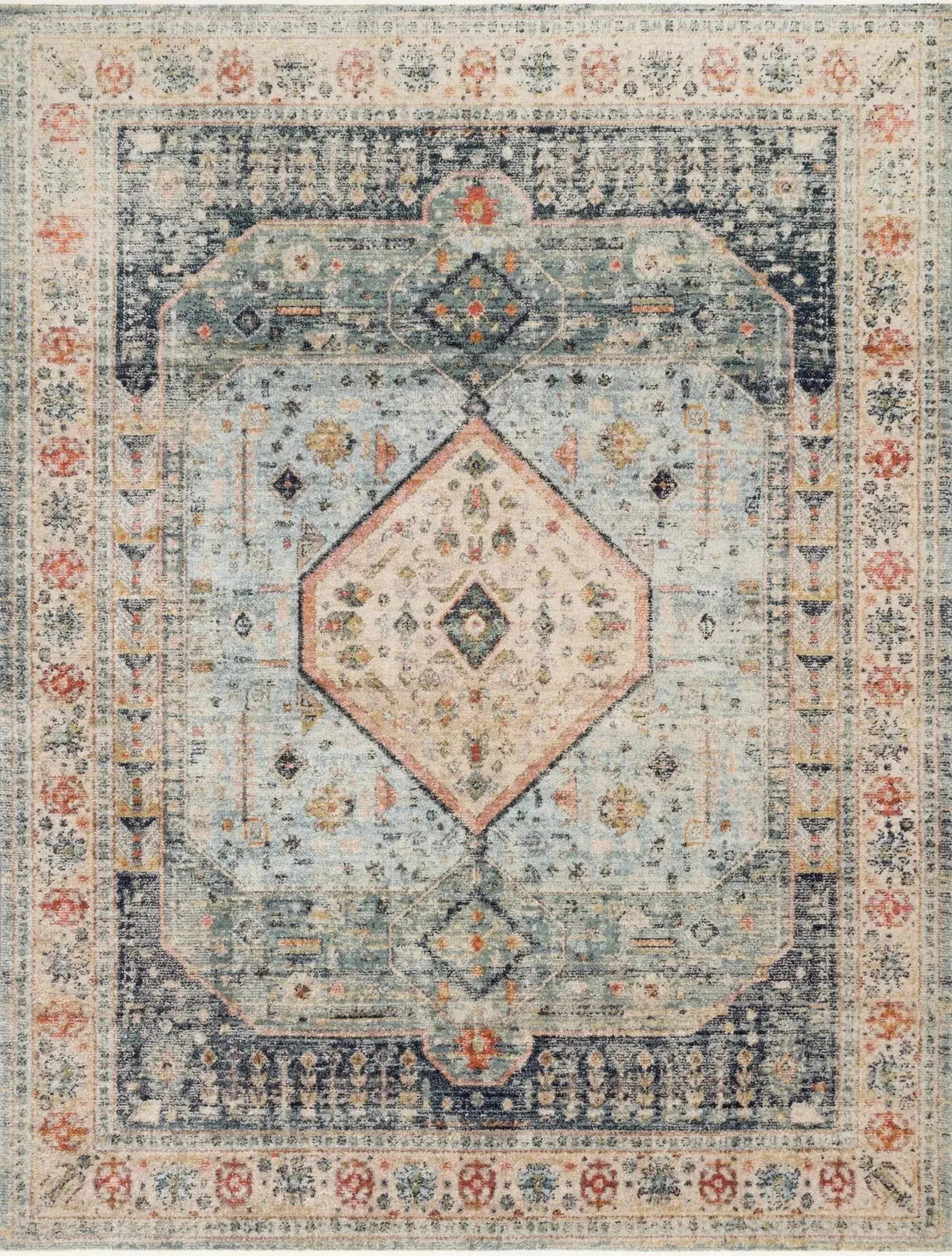Graham by Magnolia Home GRA-03 Blue/Ant. Ivory Rug