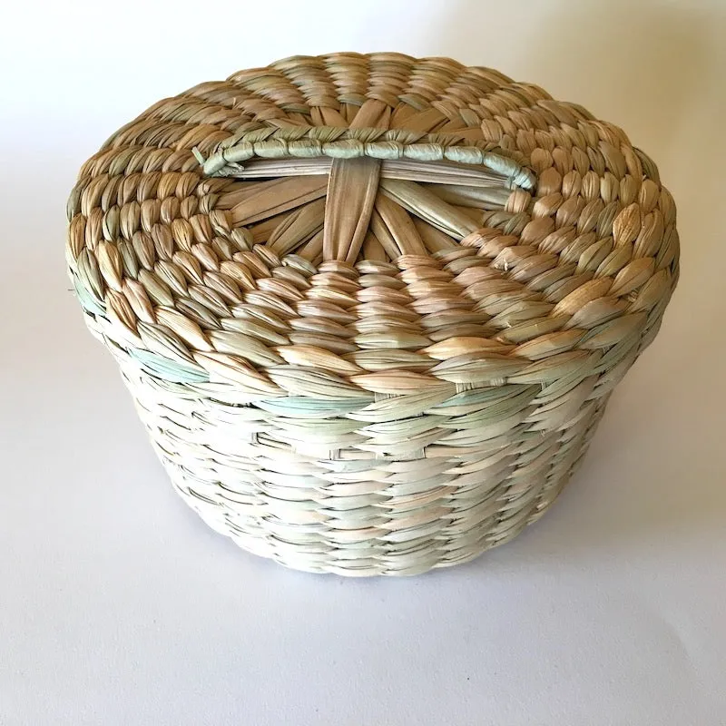Handwoven Tortilla Basket w/lid