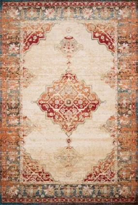 Isadora Rug in Ant. Ivory & Sunset