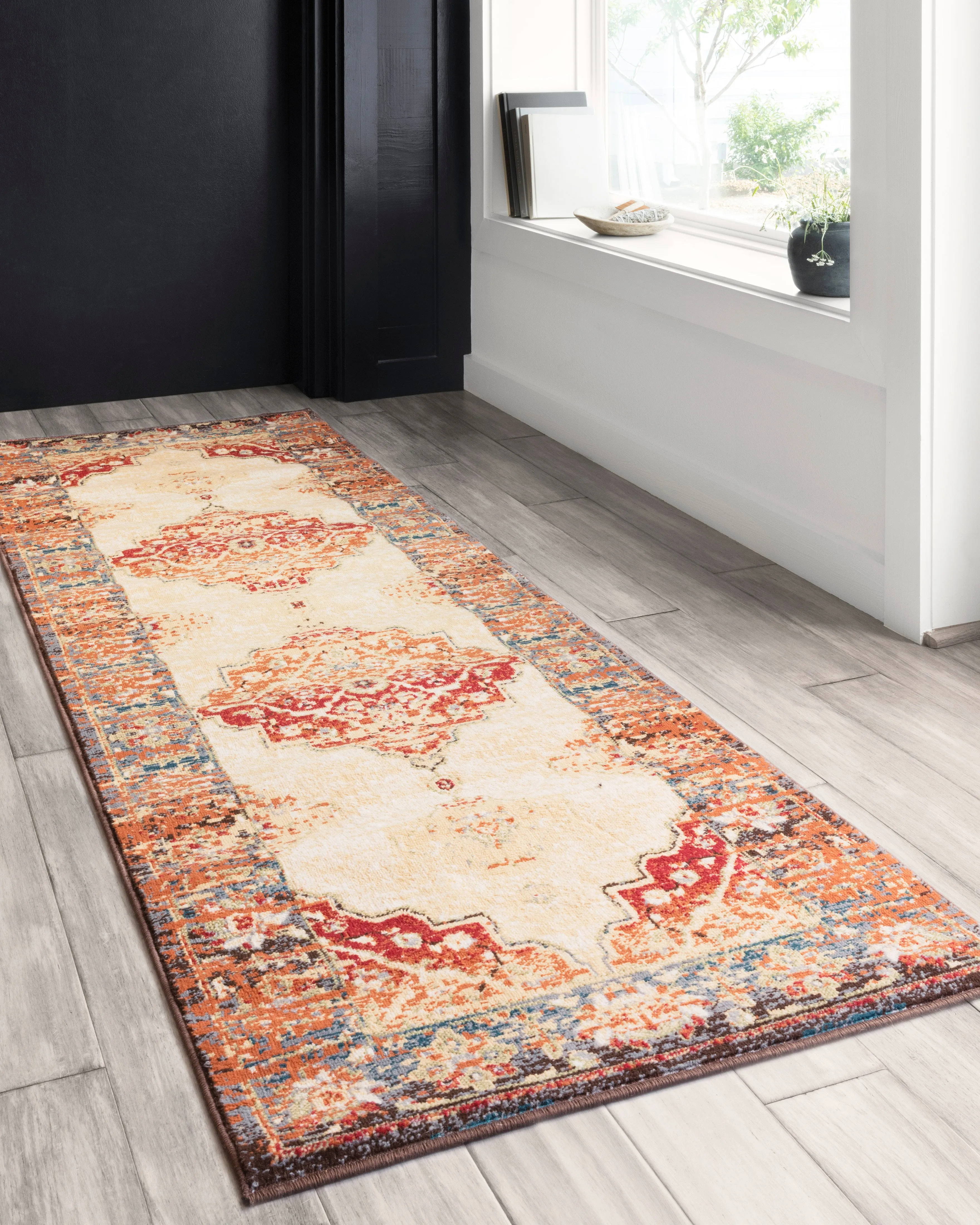 Isadora Rug in Ant. Ivory & Sunset