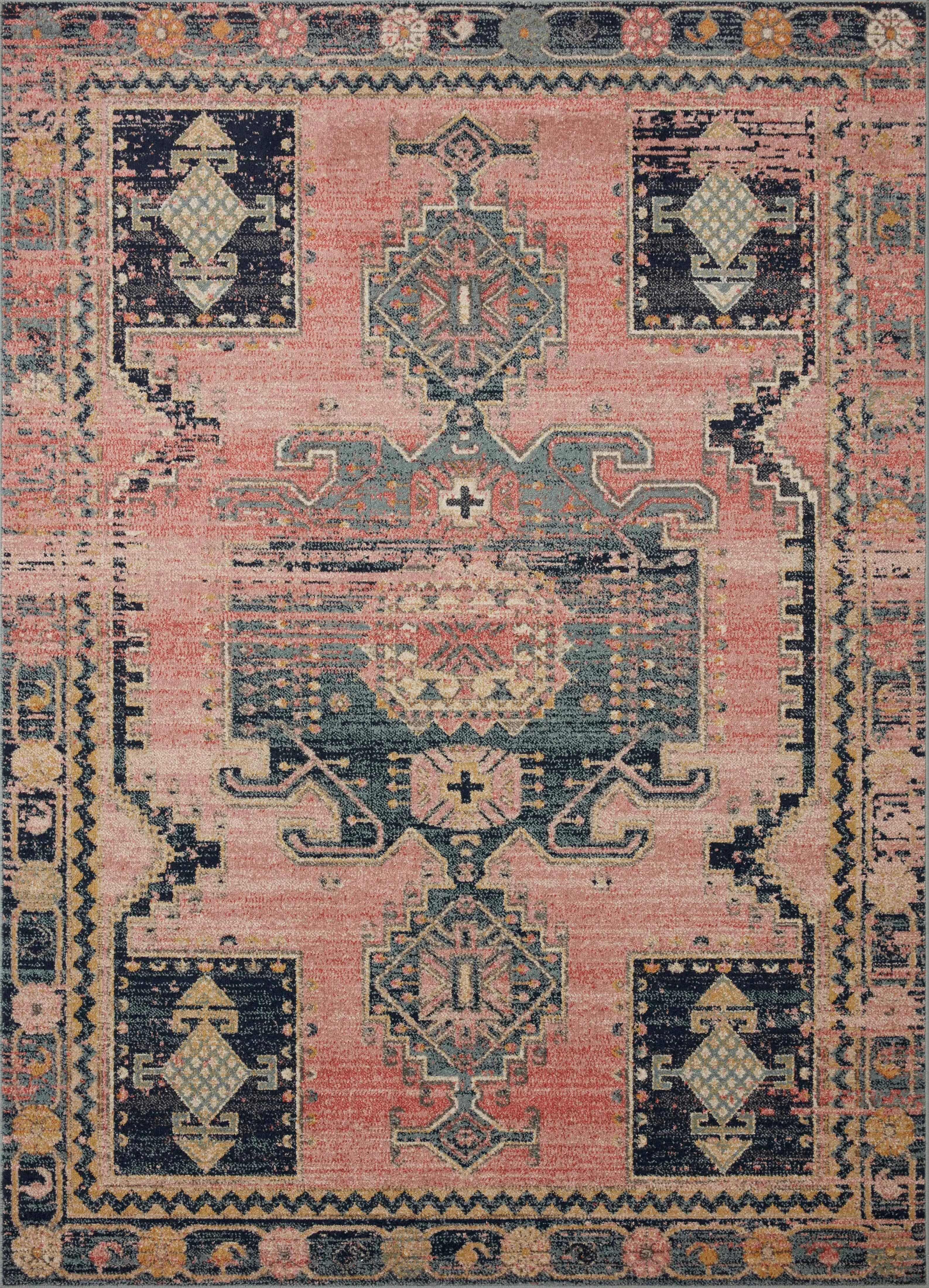 Jocelyn Rug in Rose & Rose