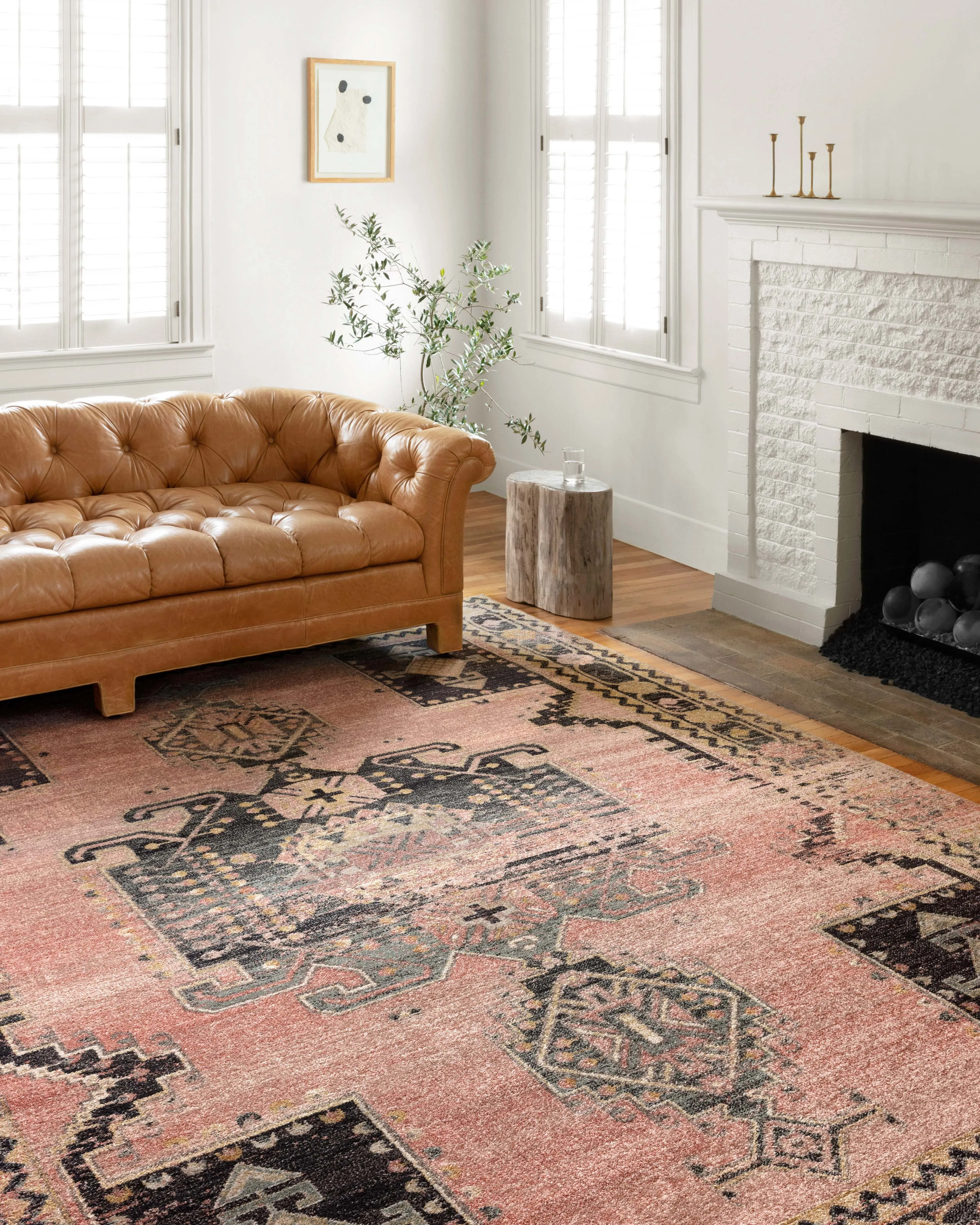 Jocelyn Rug in Rose & Rose