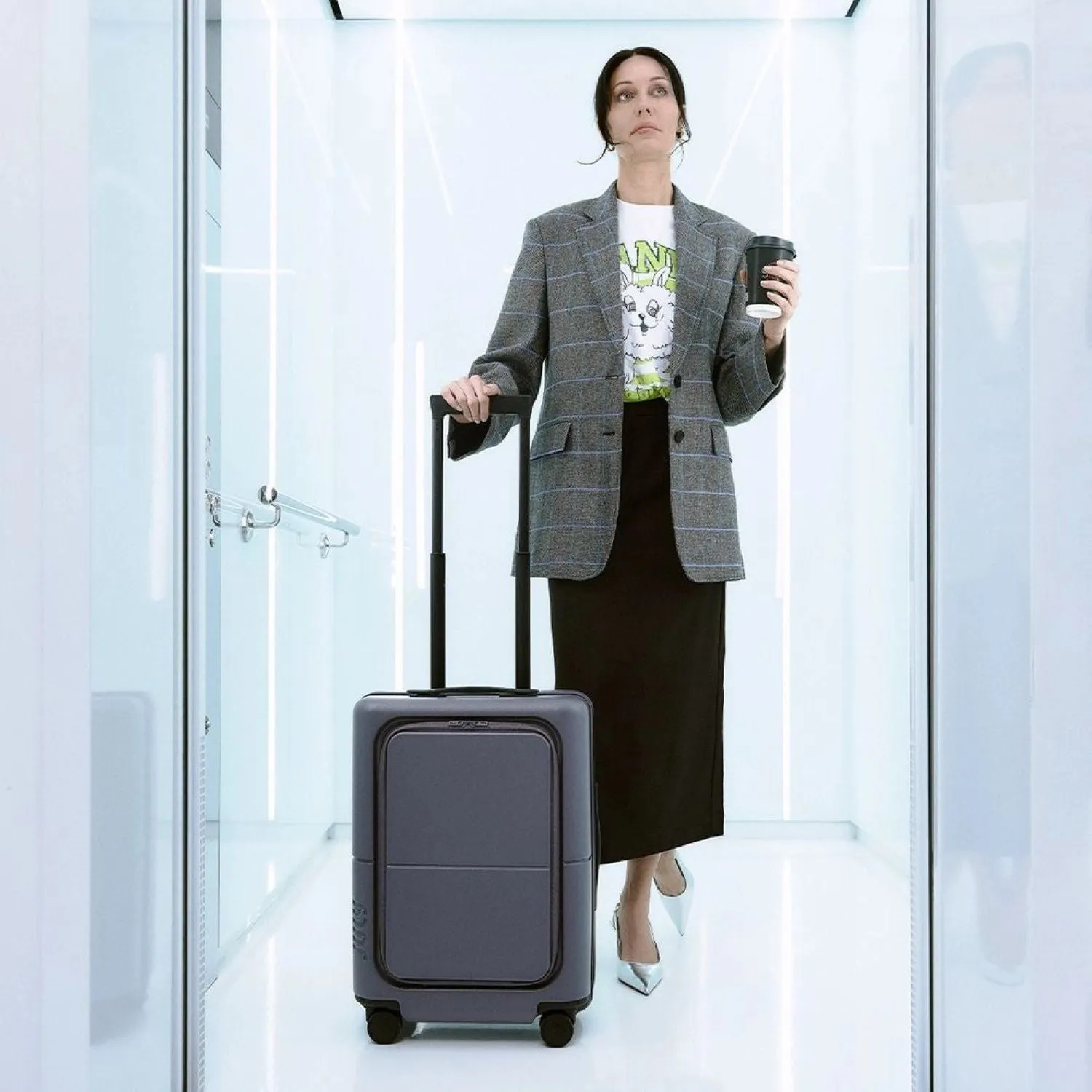July Carry On Pro (Hard) PC Upright 20" Luggage With Front Access Opening