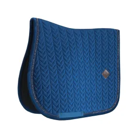 Kentucky Horsewear Saddle Pad Basic Velvet Pearls Jumping, Navy