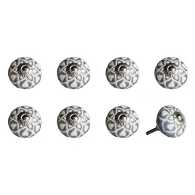 Knob-It Home Decor Classic Cabinet & Drawer Knobs-Blue/Cream/Silver