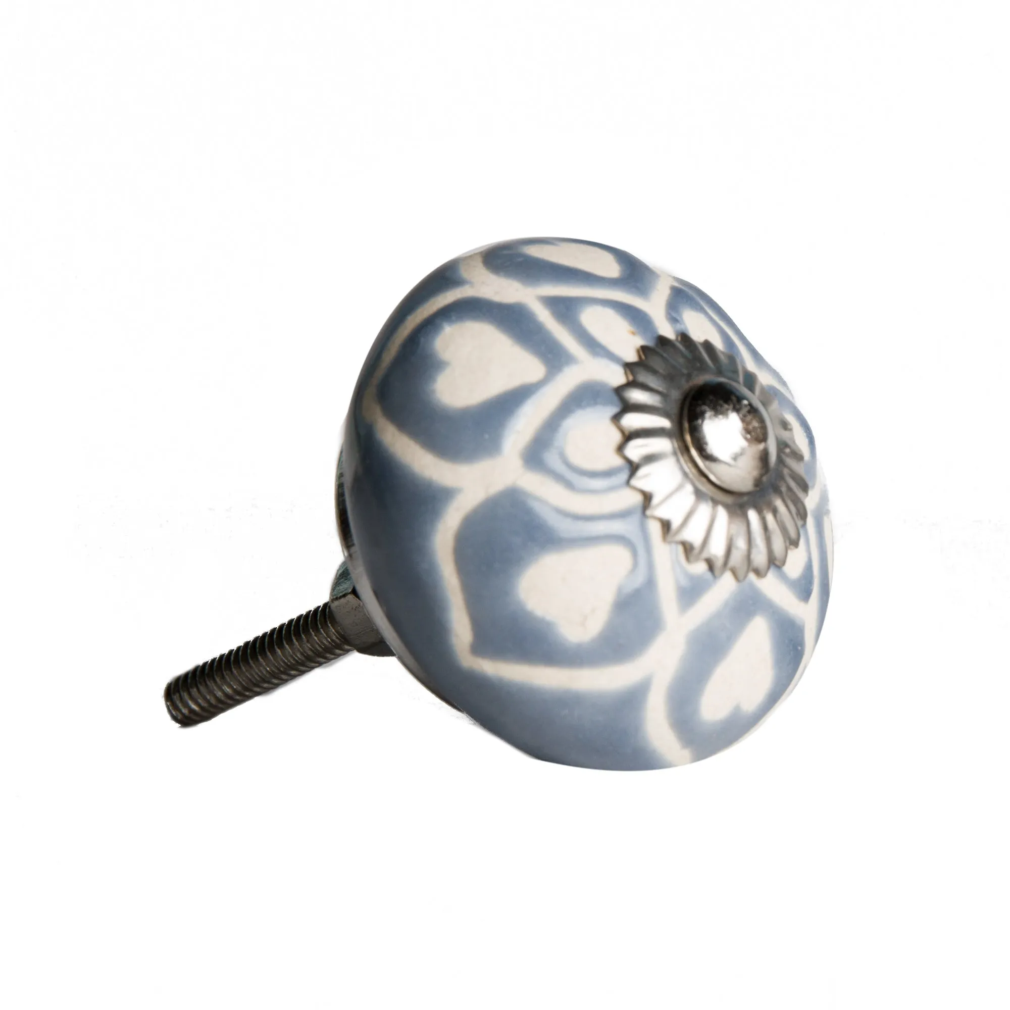 Knob-It Home Decor Classic Cabinet & Drawer Knobs-Blue/Cream/Silver