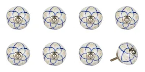 Knob-It Home Decor Classic Cabinet & Drawer Knobs-Cream/Blue/Silver