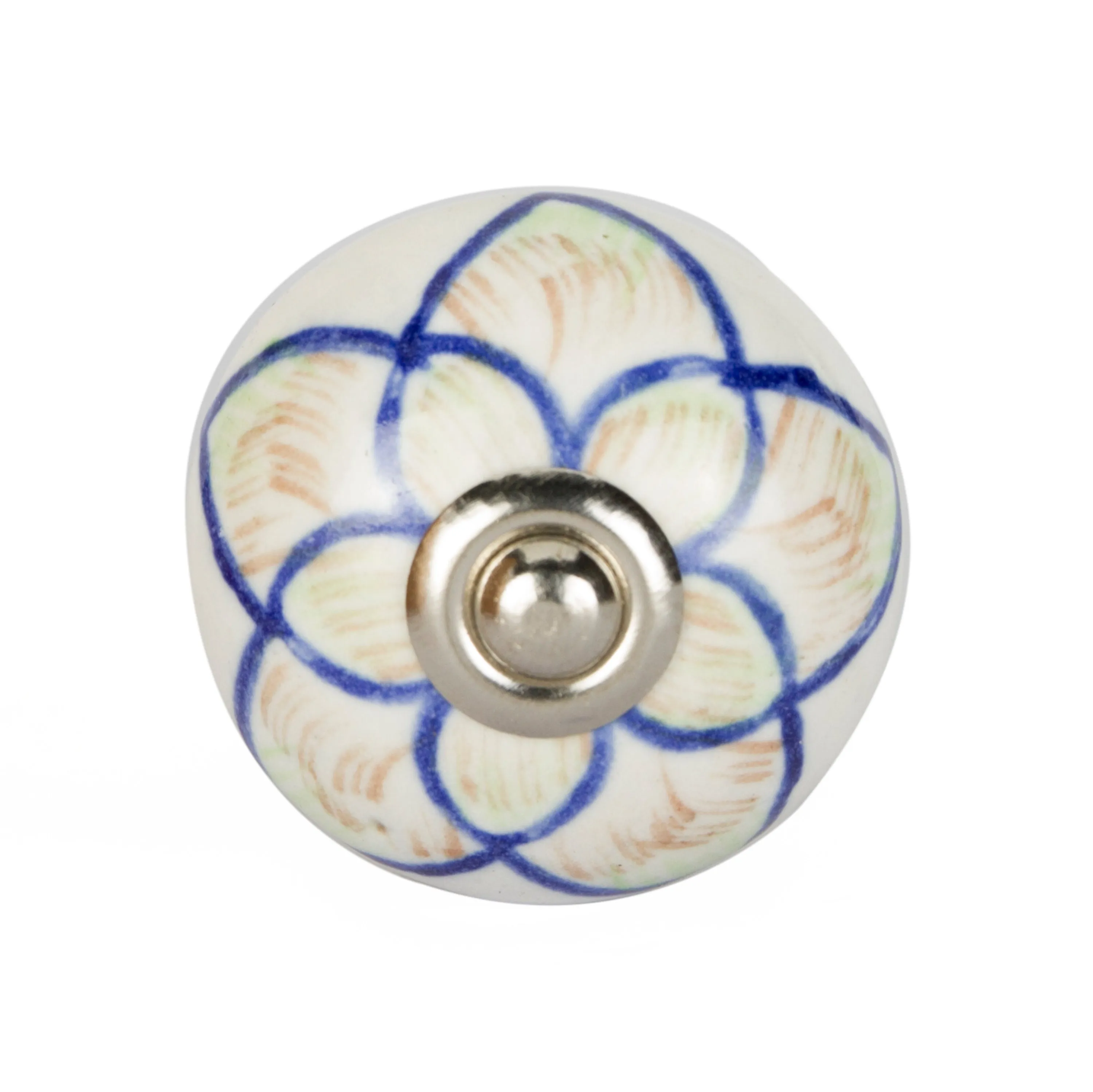 Knob-It Home Decor Classic Cabinet & Drawer Knobs-Cream/Blue/Silver