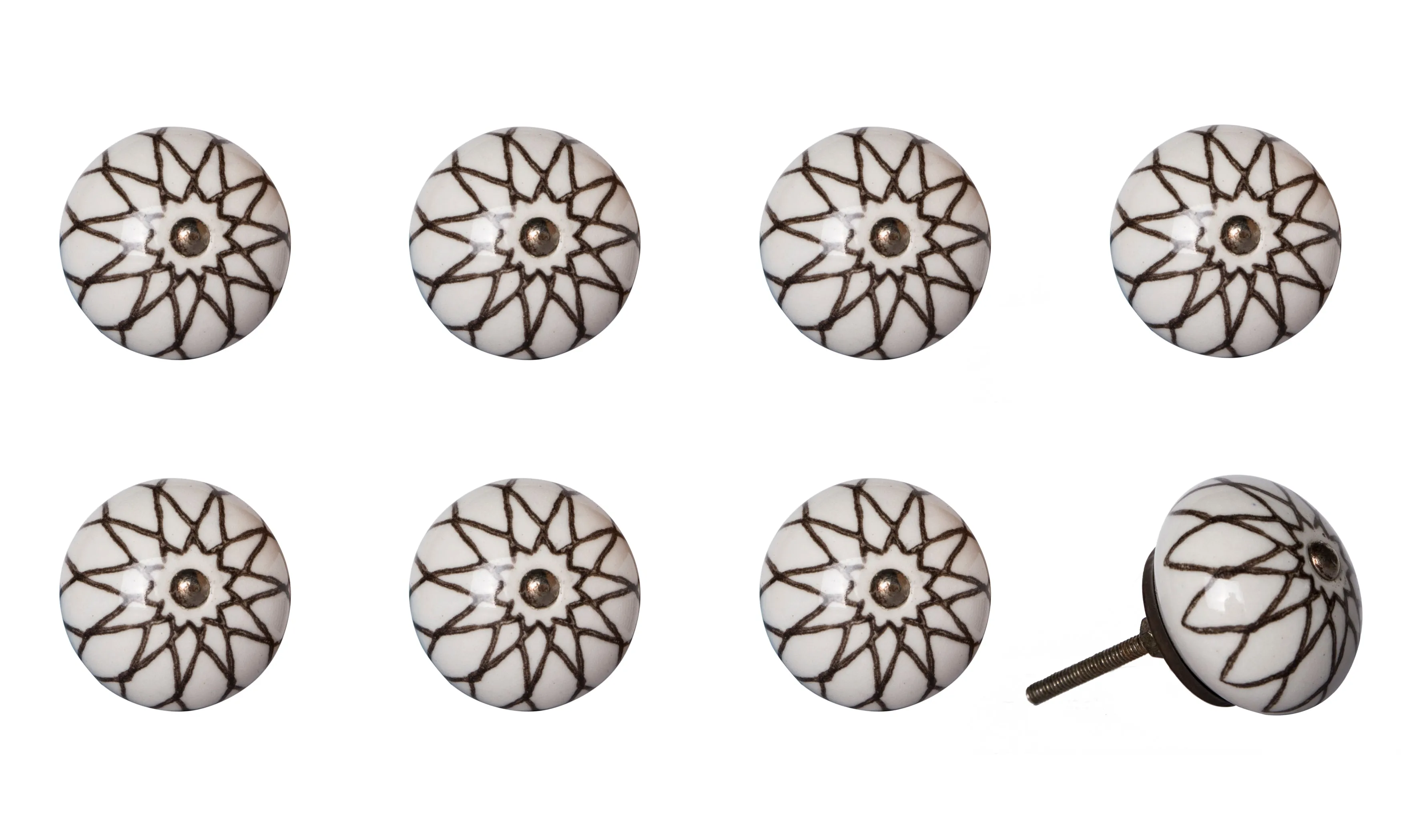 Knob-It Home Decor Classic Cabinet & Drawer Knobs-Cream/Brown/Copper