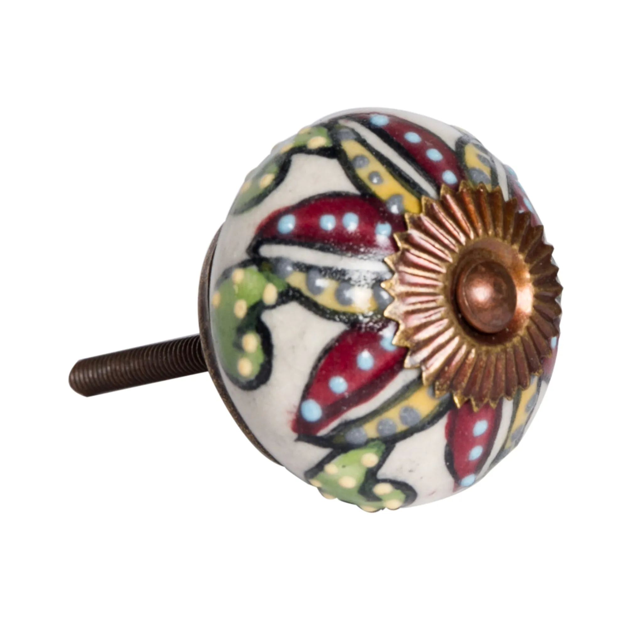 Knob-It Home Decor Classic Cabinet & Drawer Knobs-Cream/Burgundy/Yellow/Copper