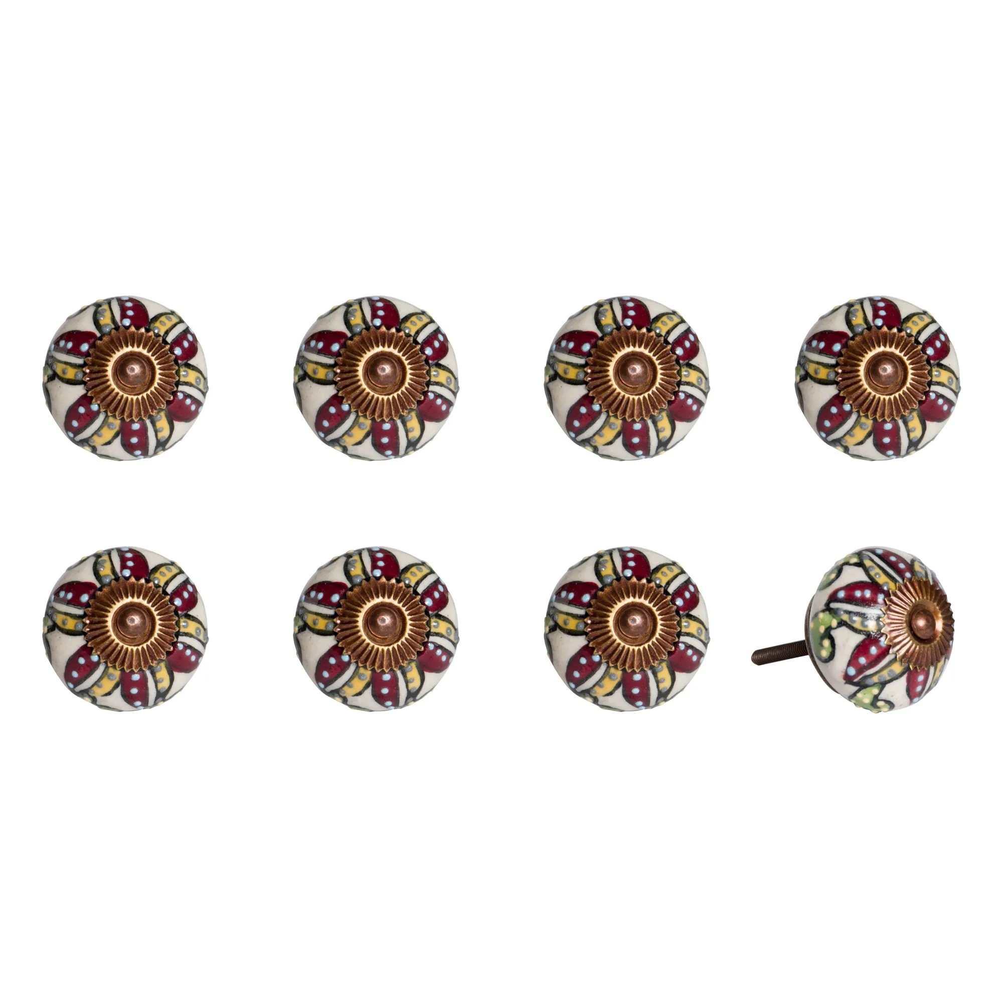 Knob-It Home Decor Classic Cabinet & Drawer Knobs-Cream/Burgundy/Yellow/Copper