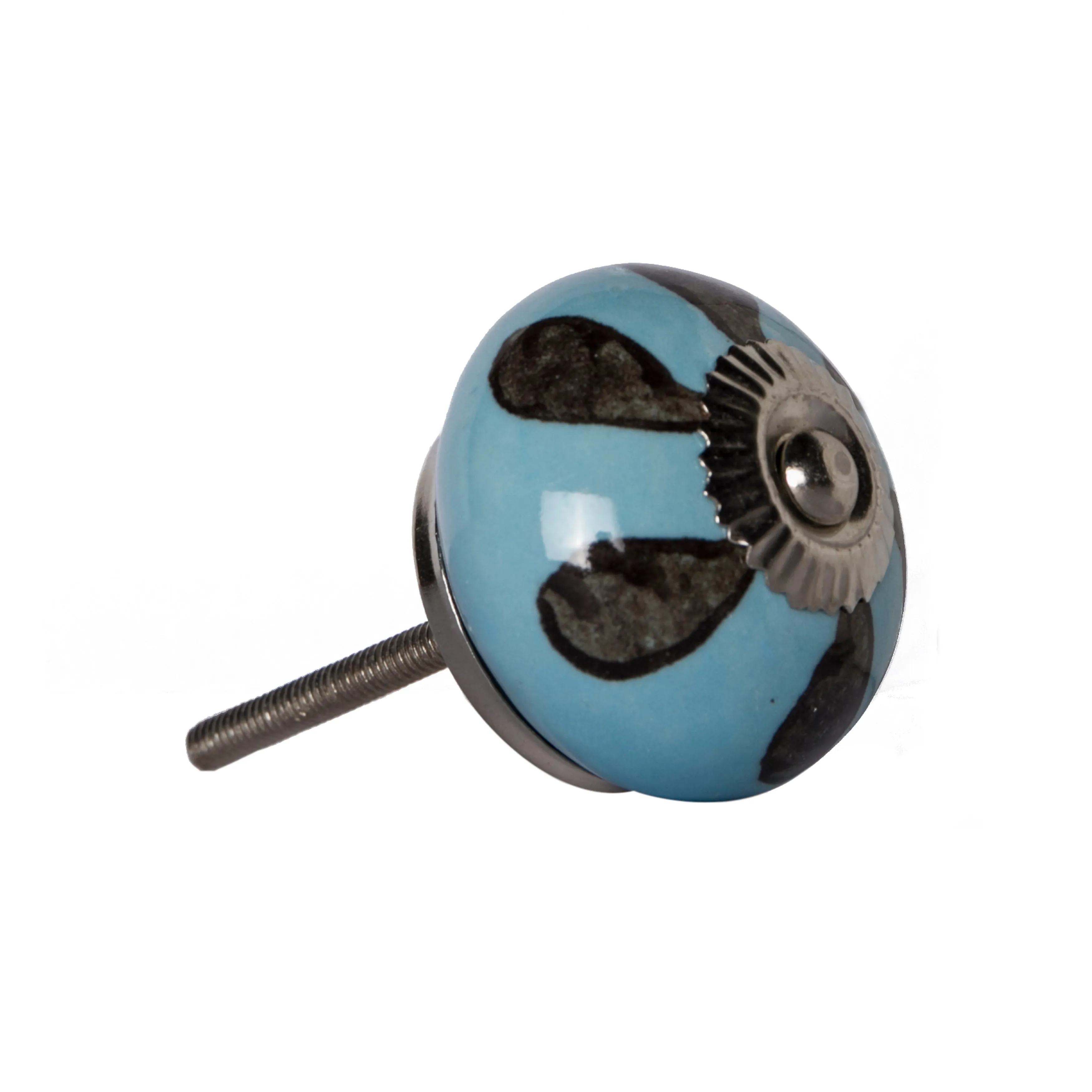 Knob-It Home Decor Classic Cabinet & Drawer Knobs-Light Blue/Gray/Silver