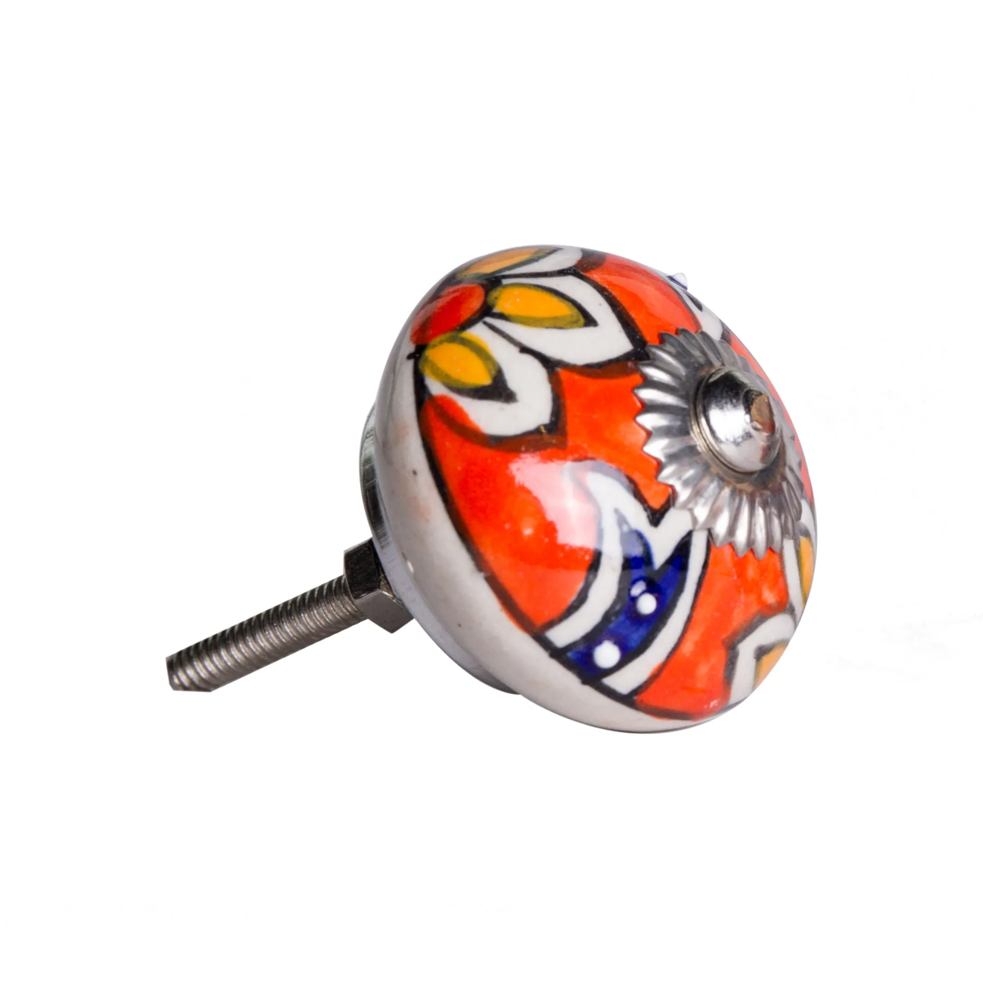 Knob-It Home Decor Classic Cabinet & Drawer Knobs-Orange/Blue/Silver
