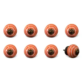 Knob-It Home Decor Classic Cabinet & Drawer Knobs-Orange/White/Copper