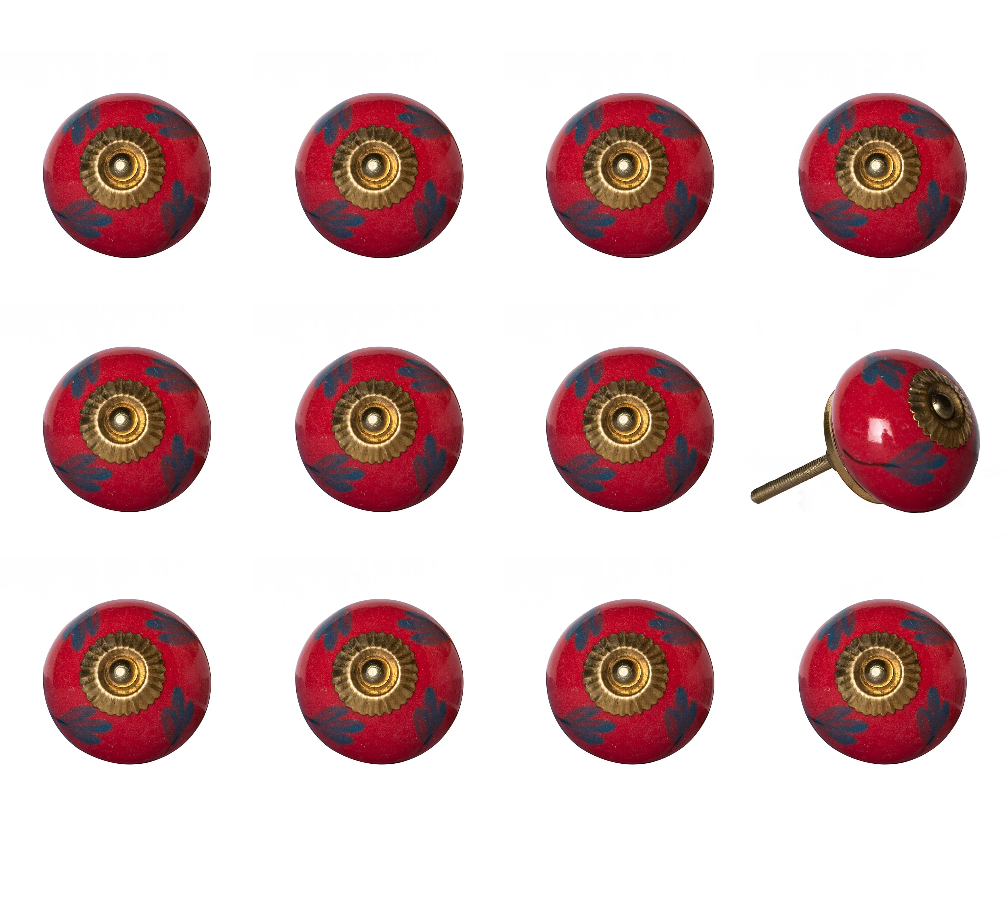 Knob-It Home Decor Classic Cabinet & Drawer Knobs-Red/Blue/Gold