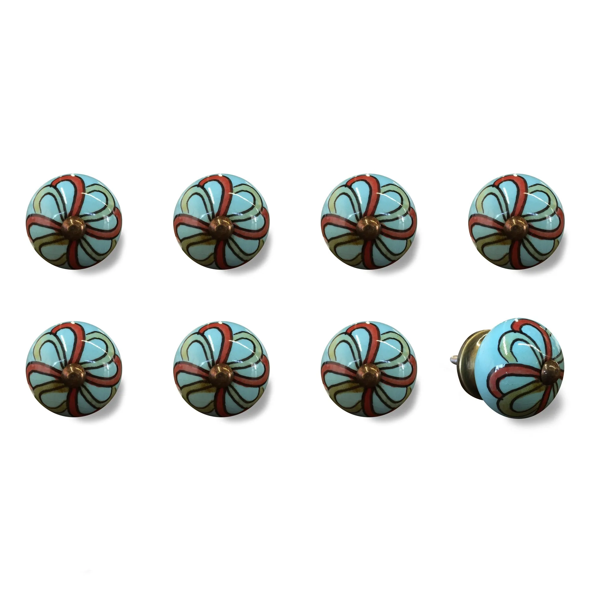 Knob-It Home Decor Classic Cabinet & Drawer Knobs-Turquoise/Red/Green/Copper