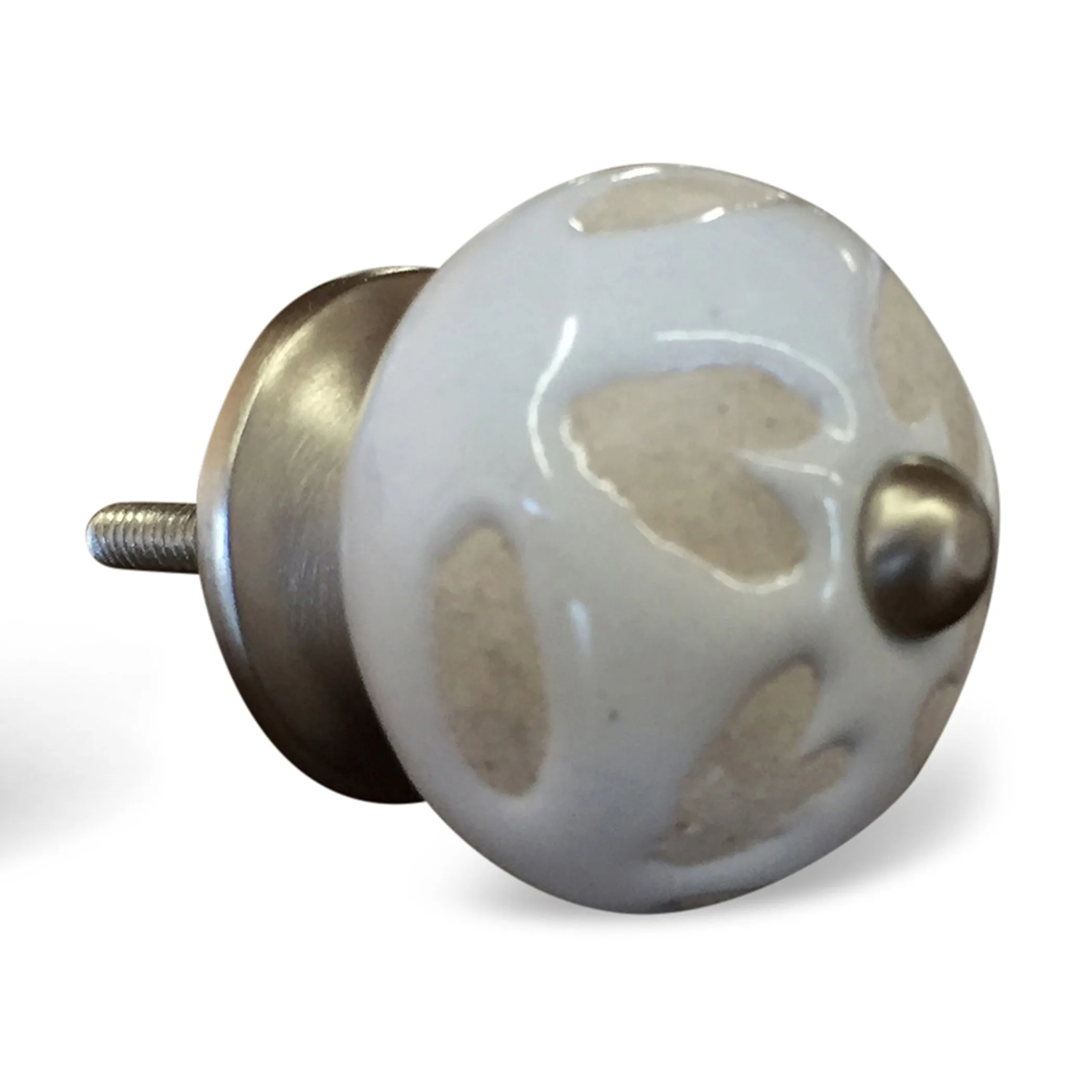 Knob-It Home Decor Classic Cabinet & Drawer Knobs-White/Beige/Silver