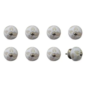 Knob-It Home Decor Classic Cabinet & Drawer Knobs-White/Beige/Silver