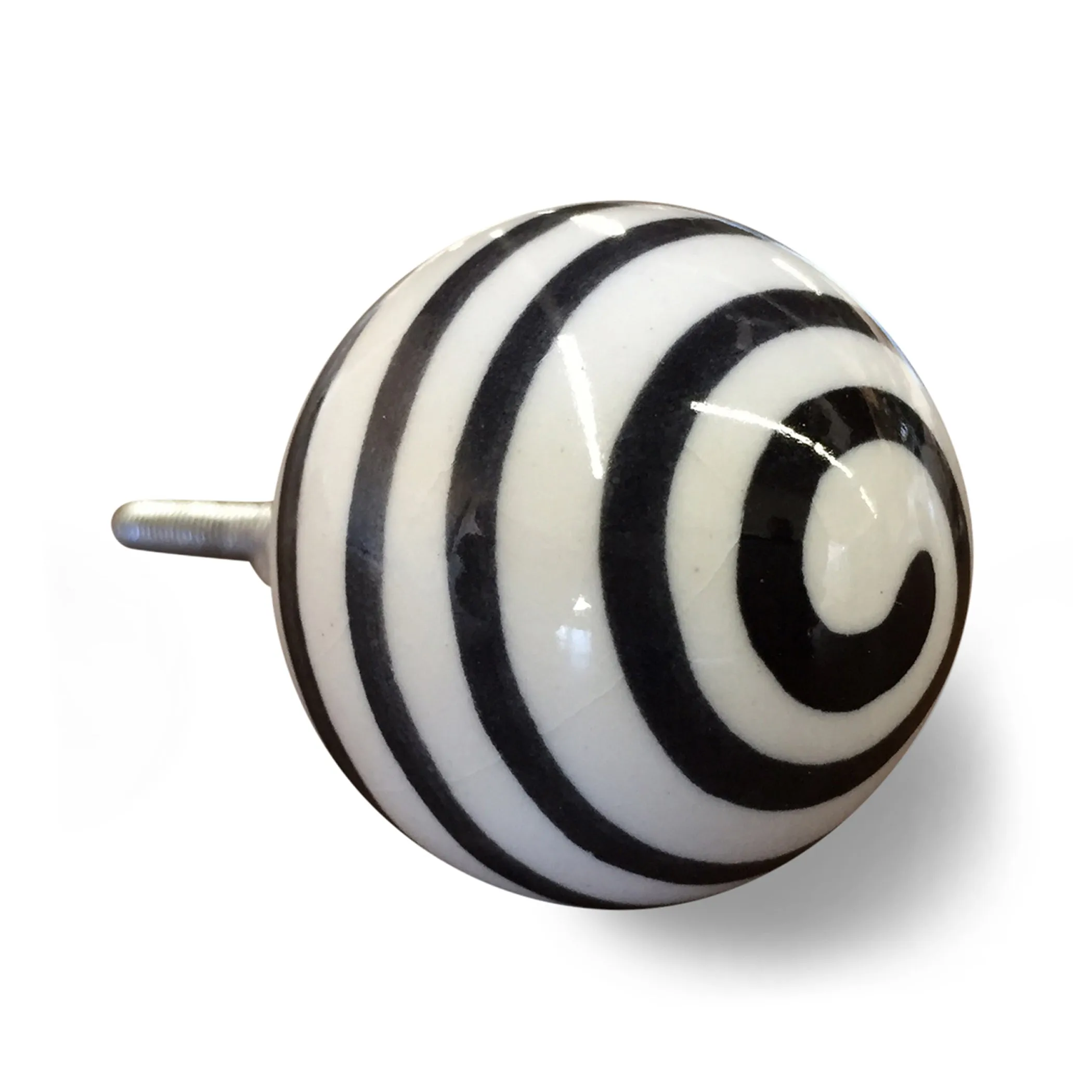 Knob-It Home Decor Classic Cabinet & Drawer Knobs-White/Black Swirl