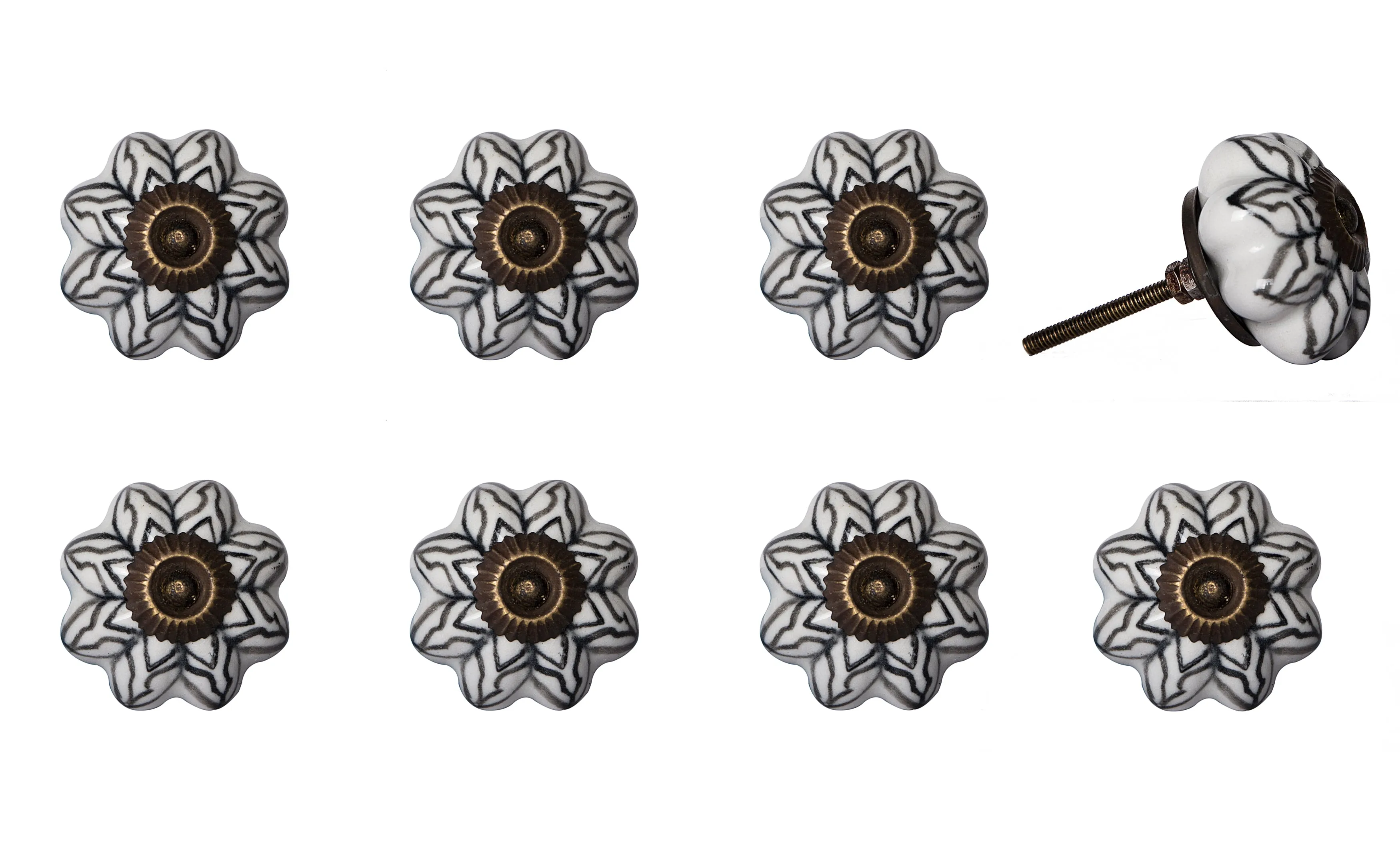 Knob-It Home Decor Classic Cabinet & Drawer Knobs-White/Black/Copper