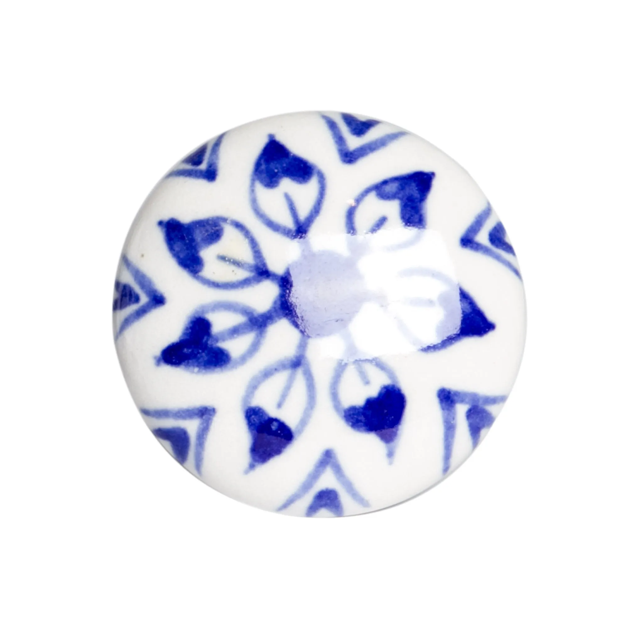 Knob-It Home Decor Classic Cabinet & Drawer Knobs-White/Blue