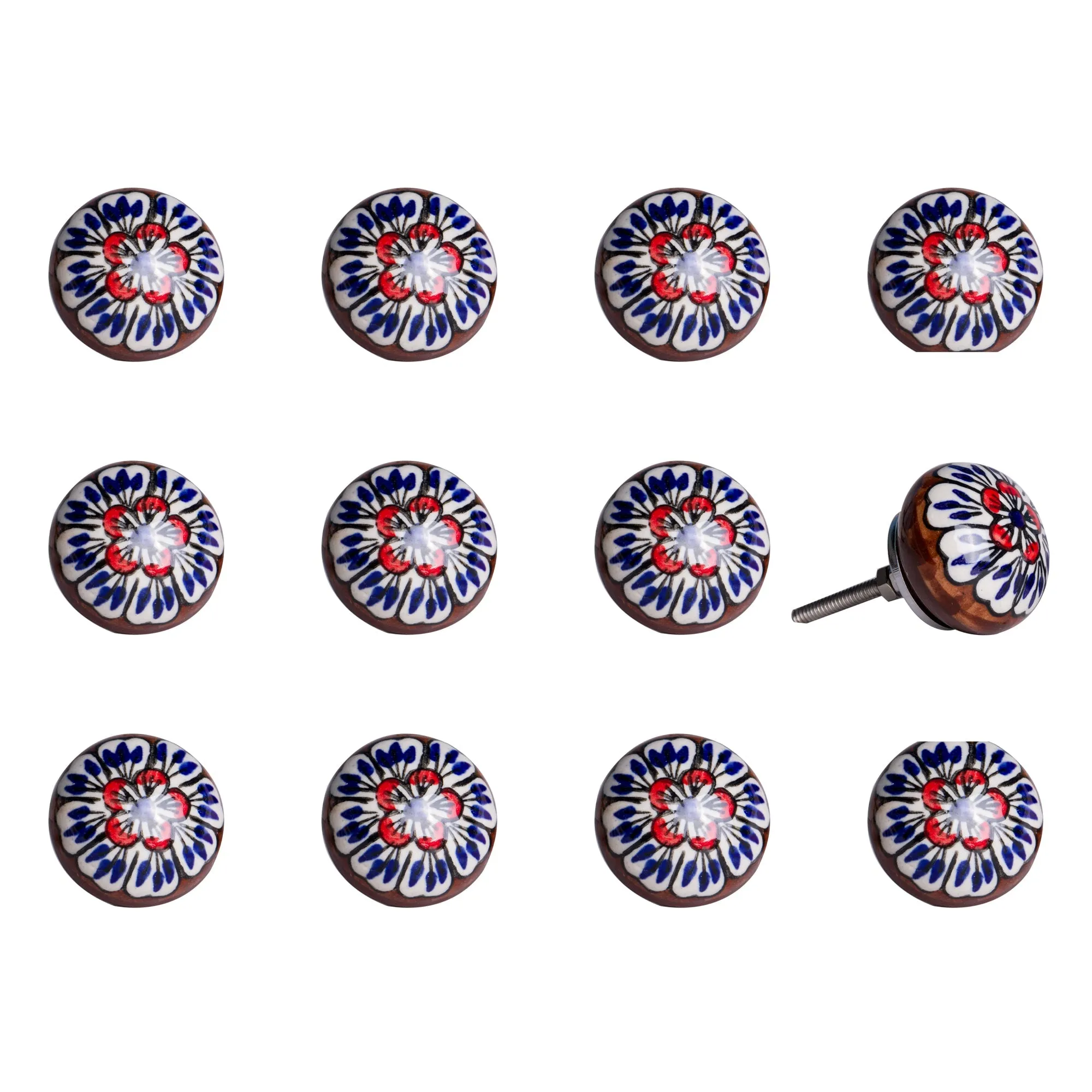 Knob-It Home Decor Classic Cabinet & Drawer Knobs-White/Blue/Brown/Red