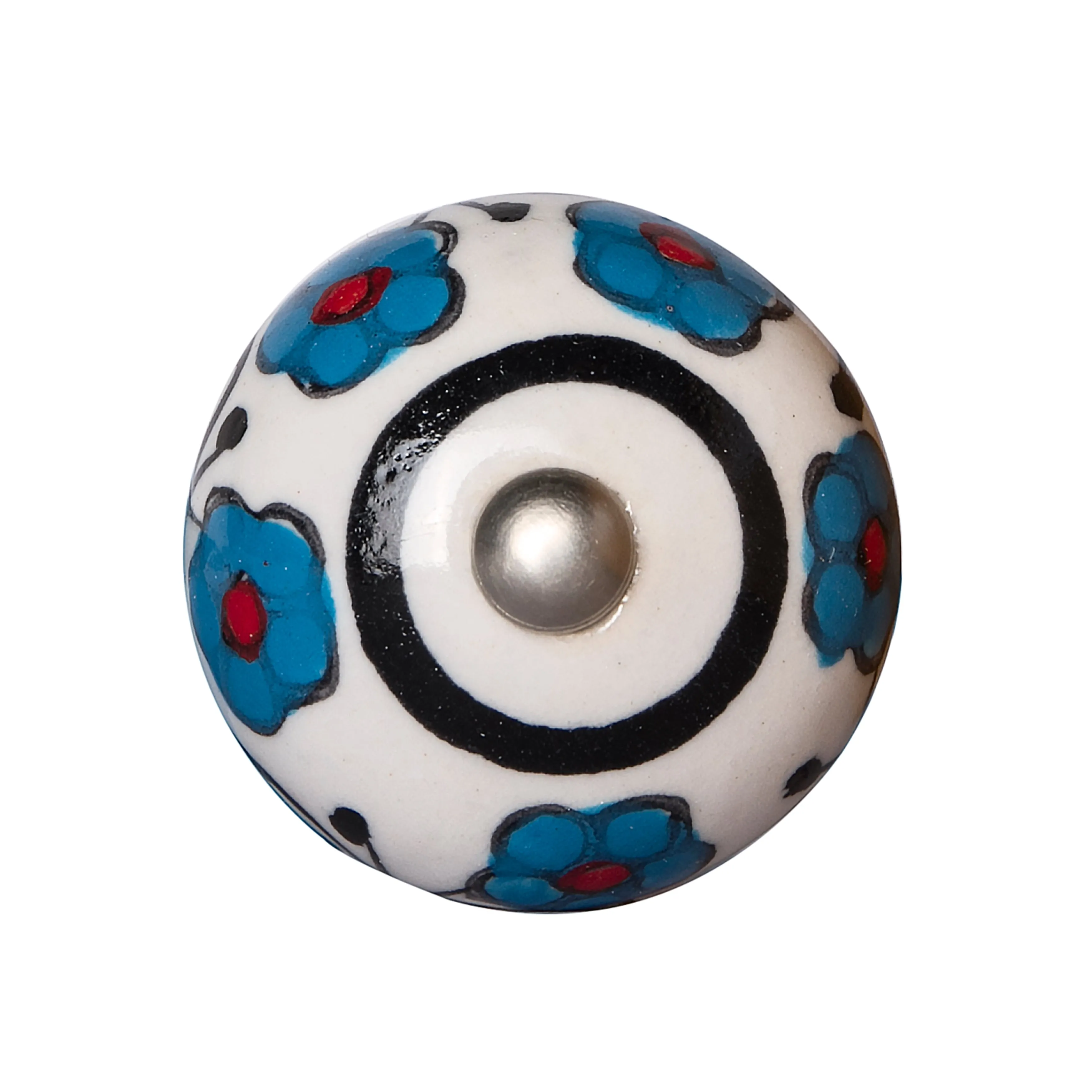 Knob-It Home Decor Classic Cabinet & Drawer Knobs-White/Blue/Red/Silver
