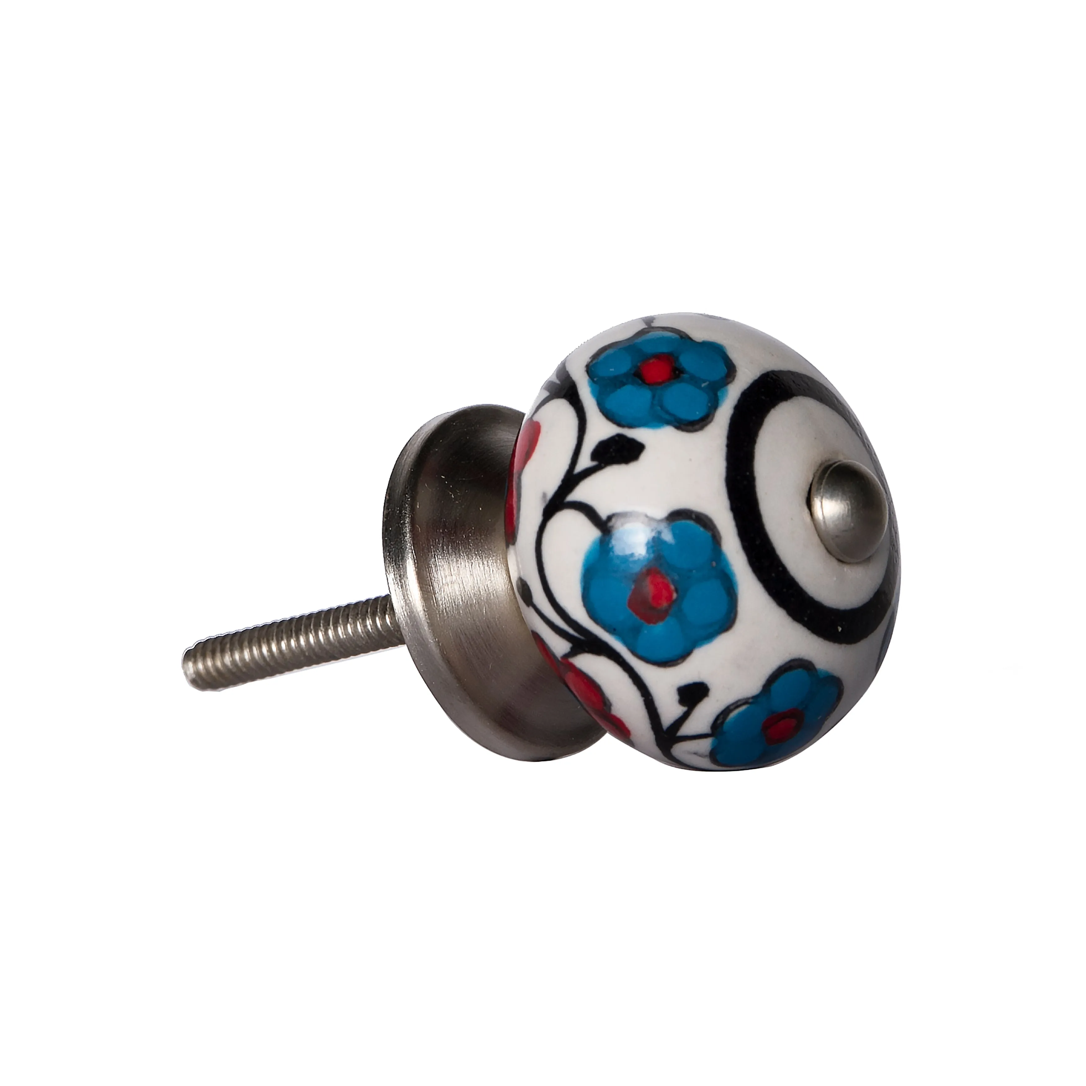 Knob-It Home Decor Classic Cabinet & Drawer Knobs-White/Blue/Red/Silver