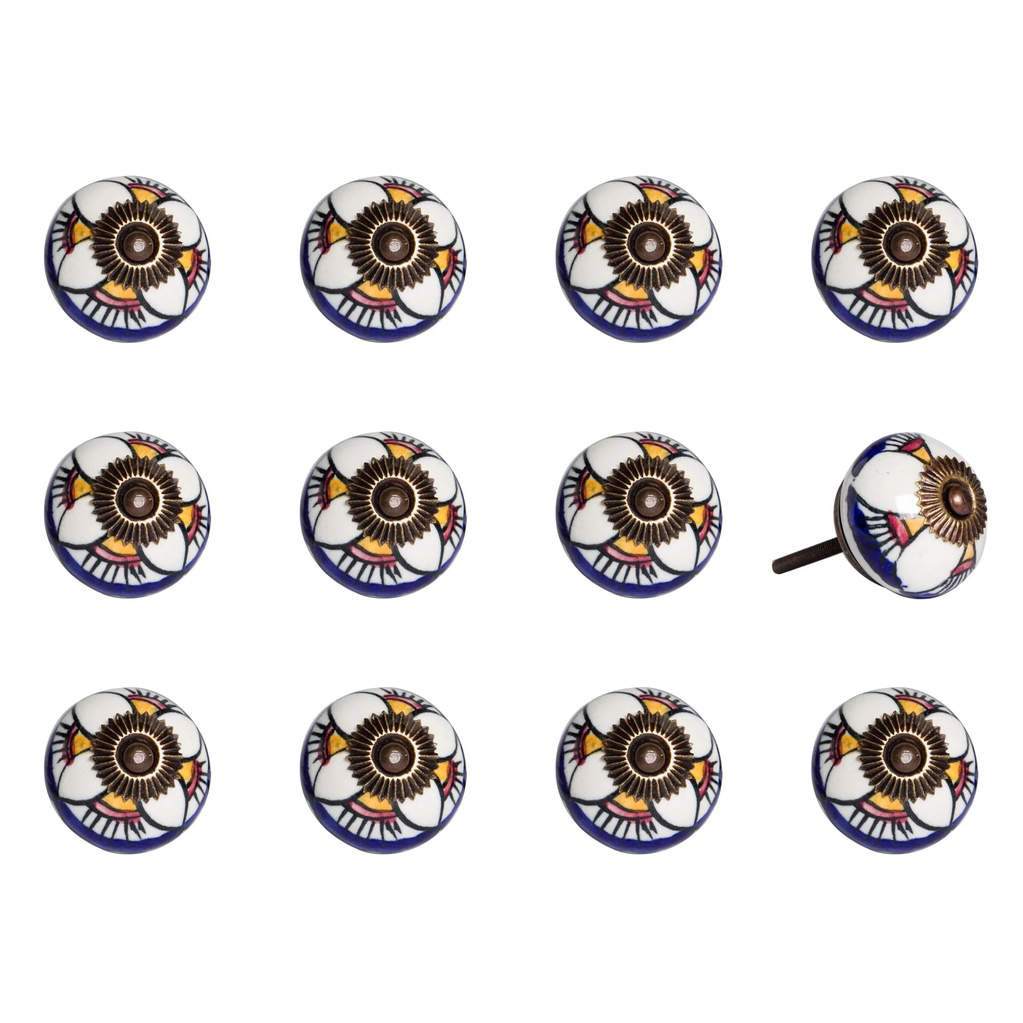 Knob-It Home Decor Classic Cabinet & Drawer Knobs-White/Blue/Yellow/Copper