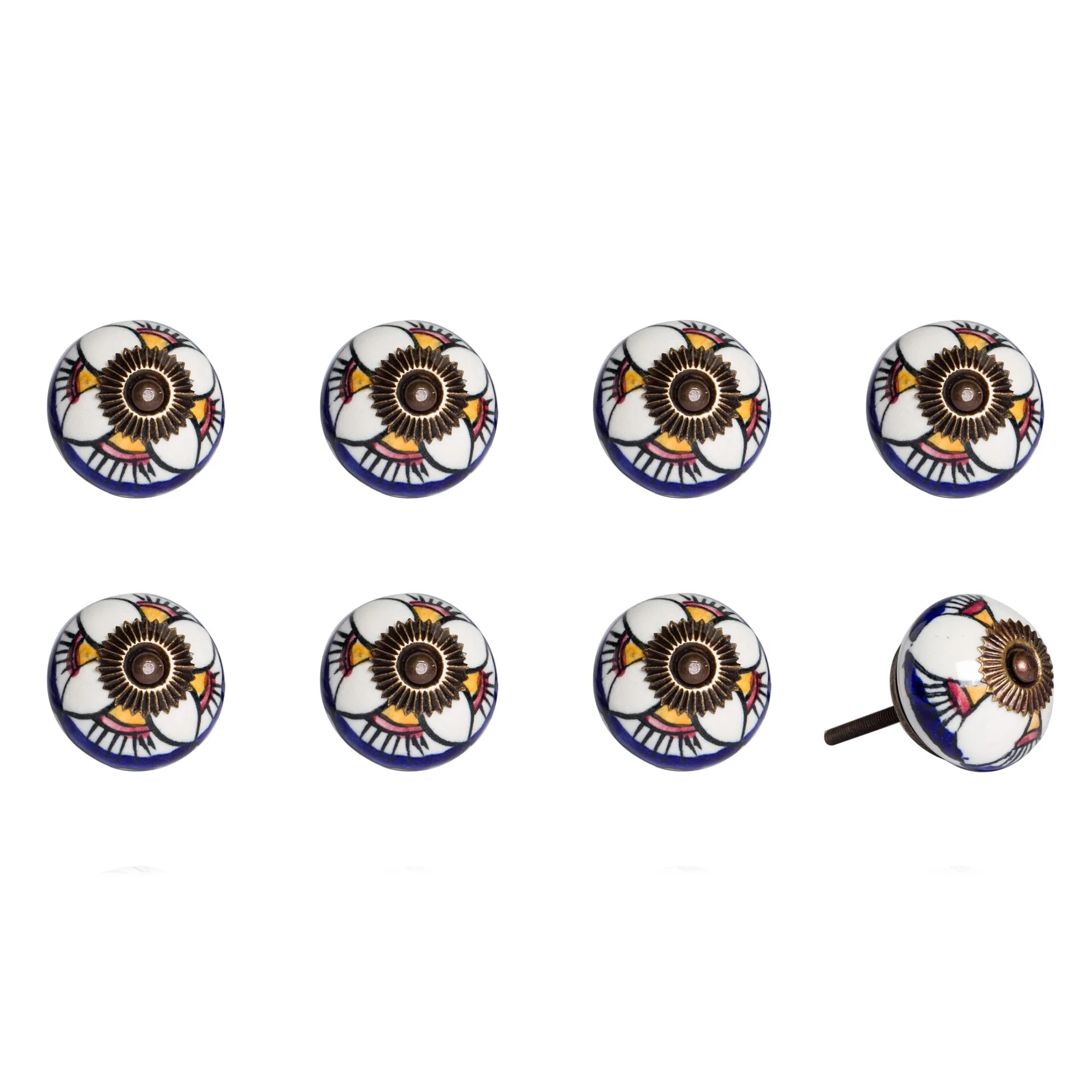 Knob-It Home Decor Classic Cabinet & Drawer Knobs-White/Blue/Yellow/Copper