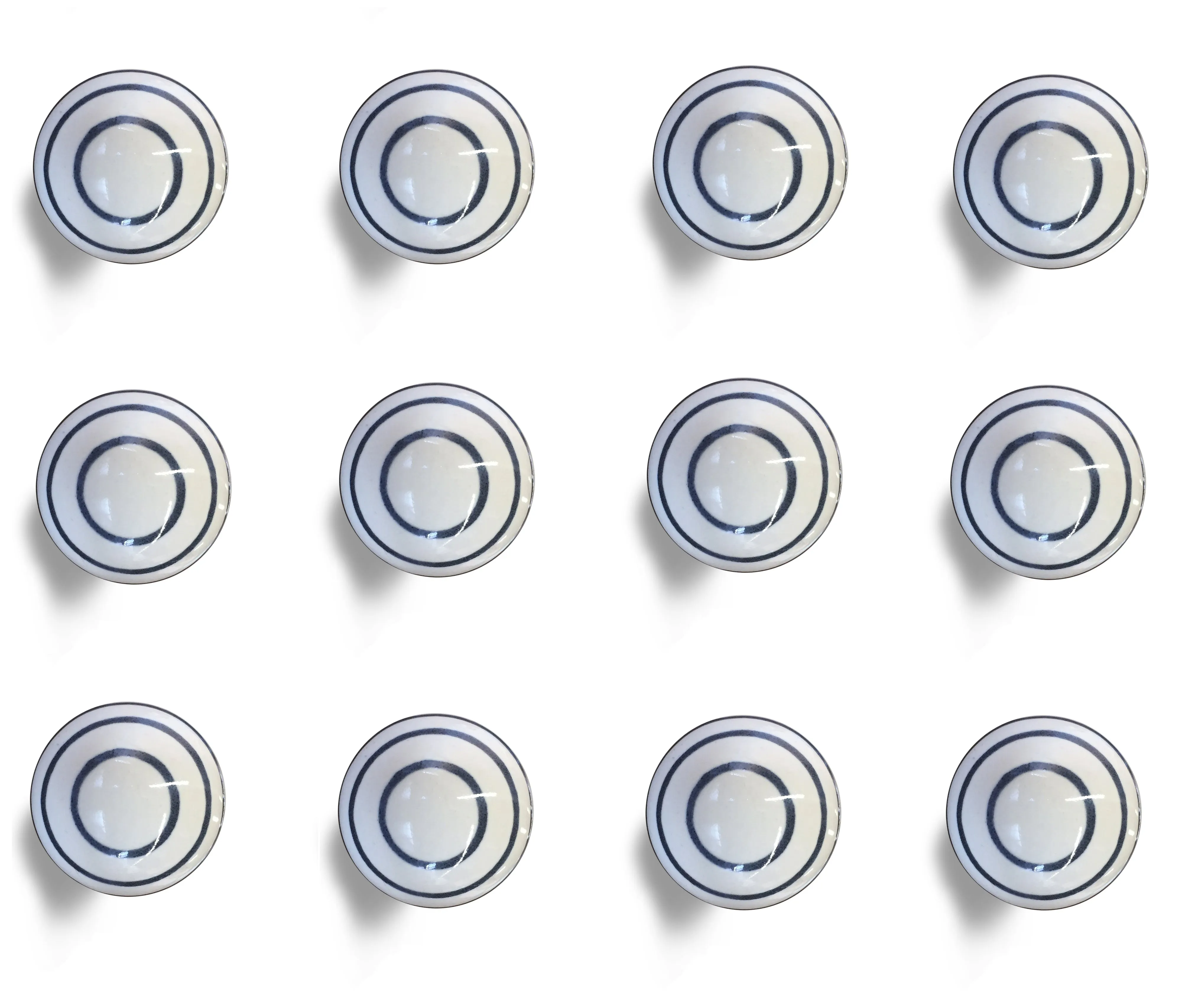 Knob-It Home Decor Classic Cabinet & Drawer Knobs-White/Navy